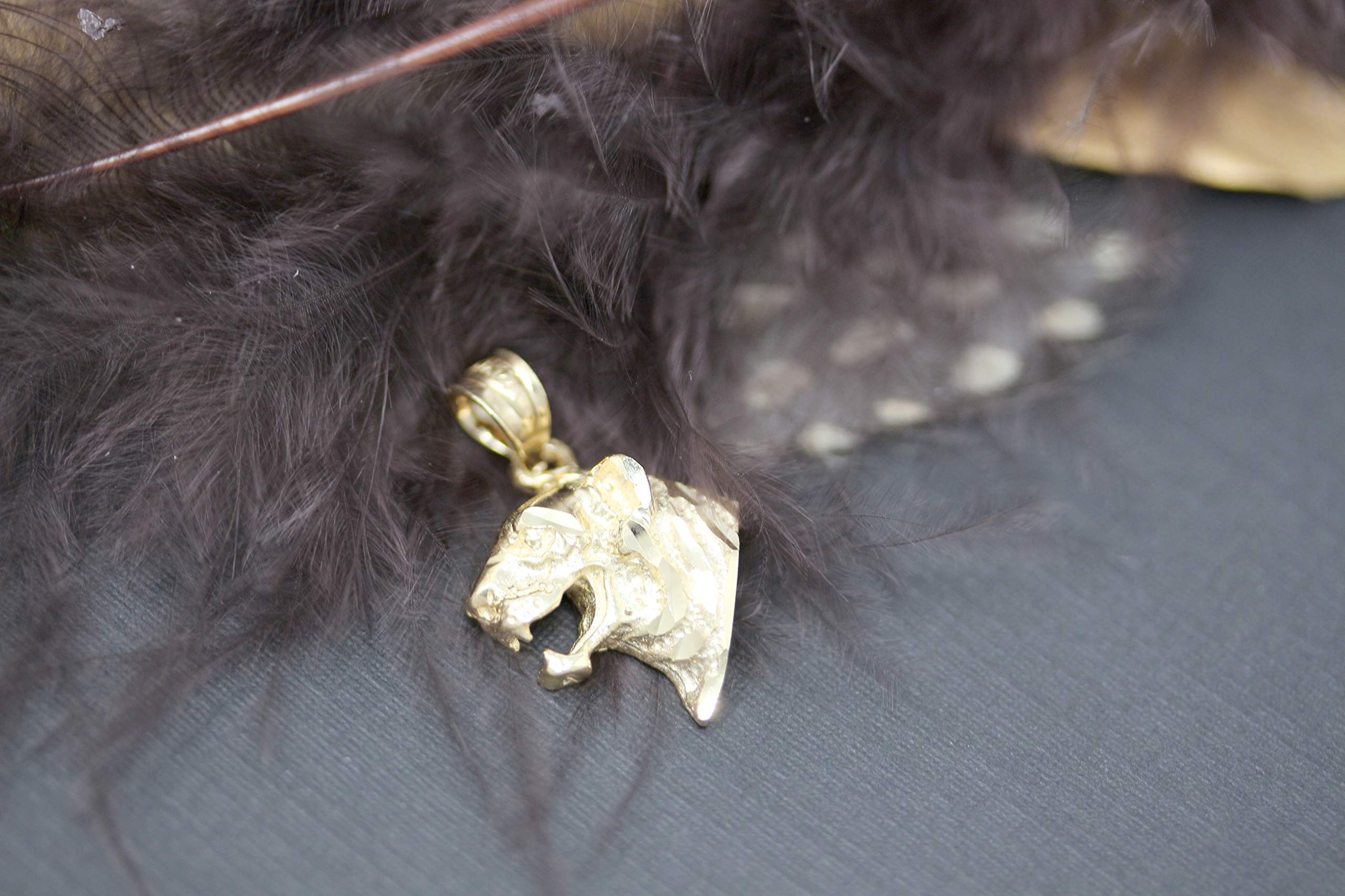 14K Gold Tiger Head Charm Pendant Necklace for Women - Elegant Animal Jewelry Gift for Birthday, Anniversary & Special Occasions