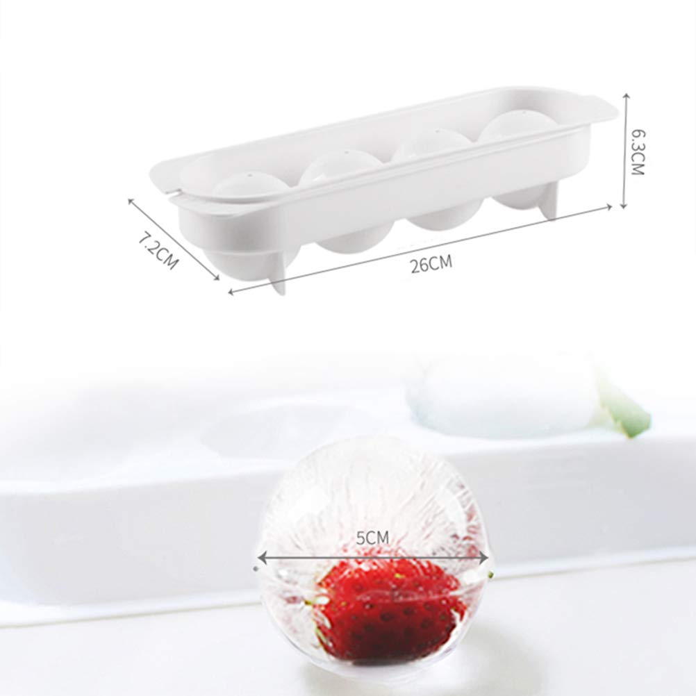 4-Piece Silicone Ice Cube Tray Set with Lids - Reusable BPA-Free Ice Molds for Cocktails, Coffee, Juice, Jelly, Fondant & Baking - Perfect for Parties, Home Bars & Kitchen Use
