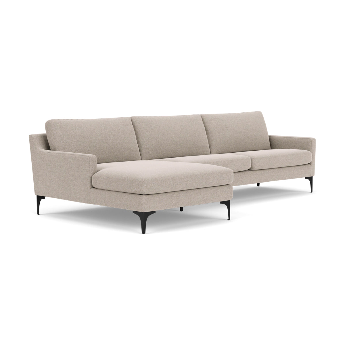 Astha Fabric Left Chaise Sofa - Modern L-Shaped Sectional Couch with Reversible Design for Living Room, Lounge & Home Theater Comfort