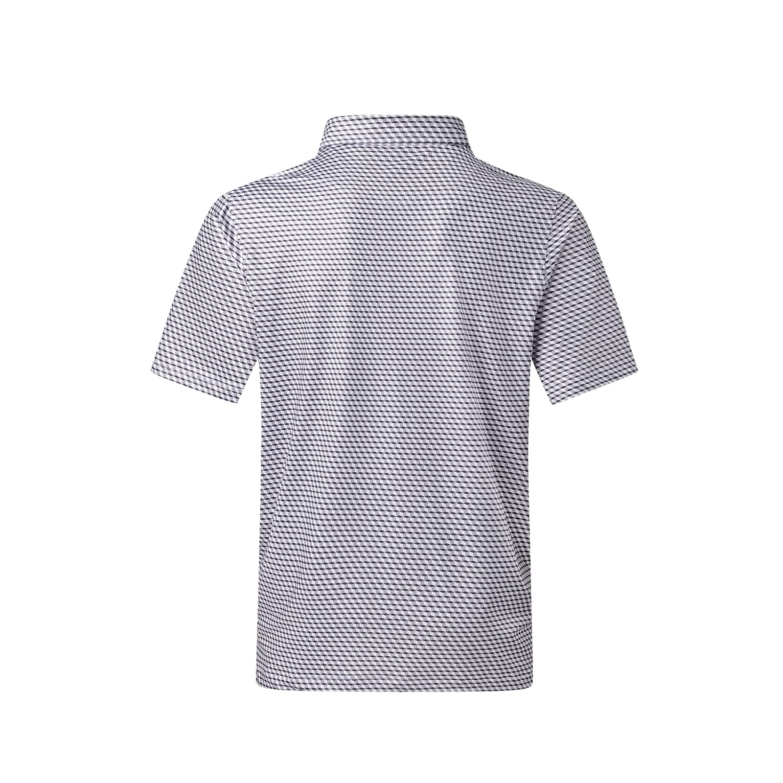 DEOLAX Men's Fashion Print Quick Dry Polo Shirts - Stylish Golf Shirt, Breathable Short Sleeve, Moisture-Wicking, Perfect for Golf, Casual Wear & Outdoor Activities