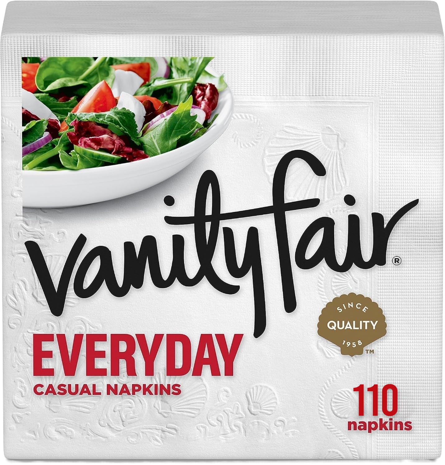 Vanity Fair Everyday Paper Napkins - 110 Count 2-Ply Disposable Napkins (Pack of 3, 330 Total) - Soft & Absorbent for Parties, Picnics & Daily Use