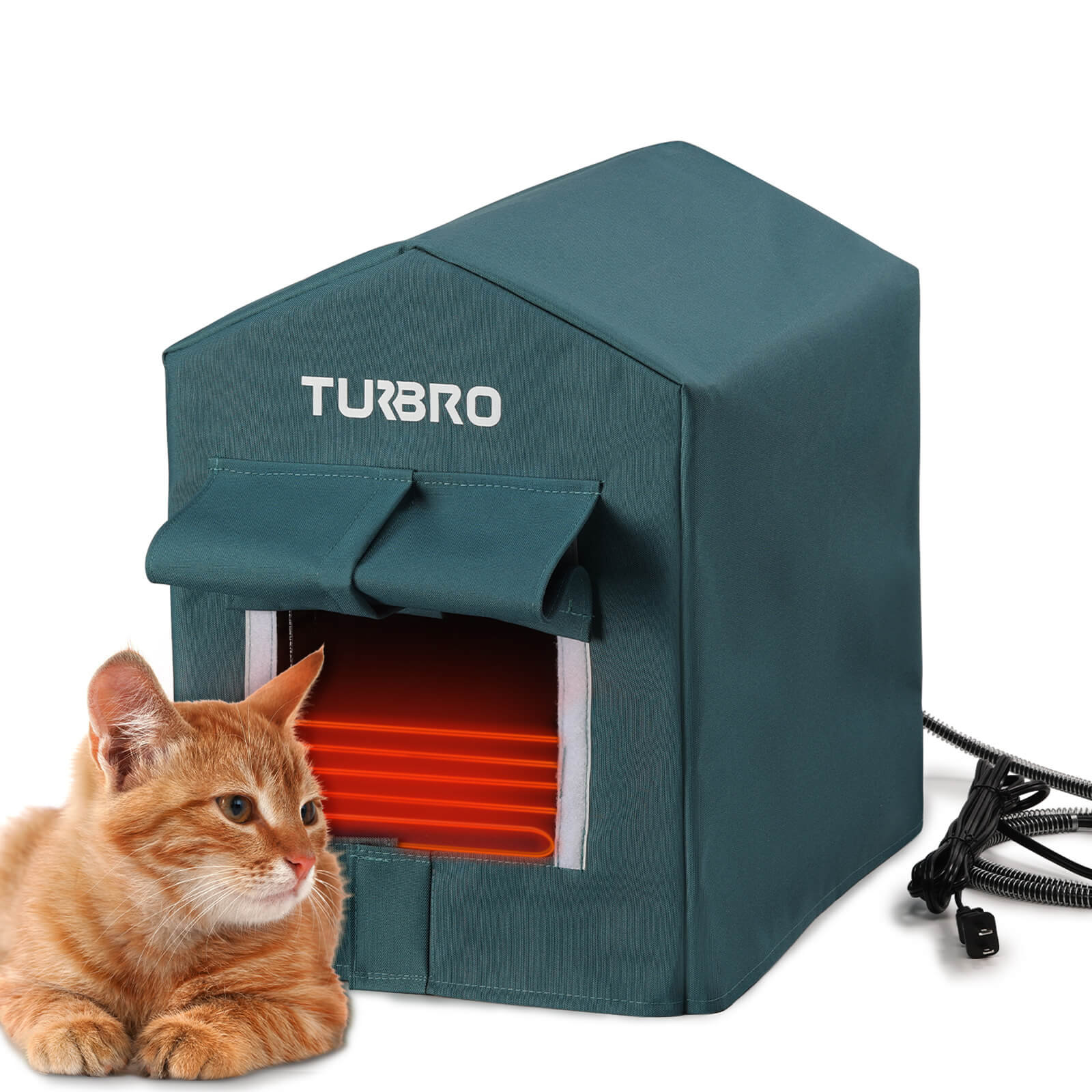 Open Box Neighborhood CH17A Heated Cat House - Indoor/Outdoor Winter Shelter for Outdoor Cats & Strays - Perfect for Cold Weather & Garages