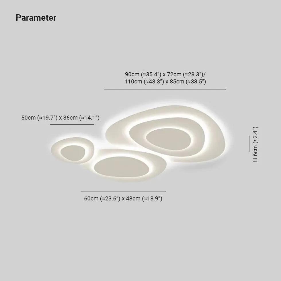 Modern Two-Tier Irregular Circle White Ceiling Light - Stylish Lighting for Living Room, Bedroom & Dining Area