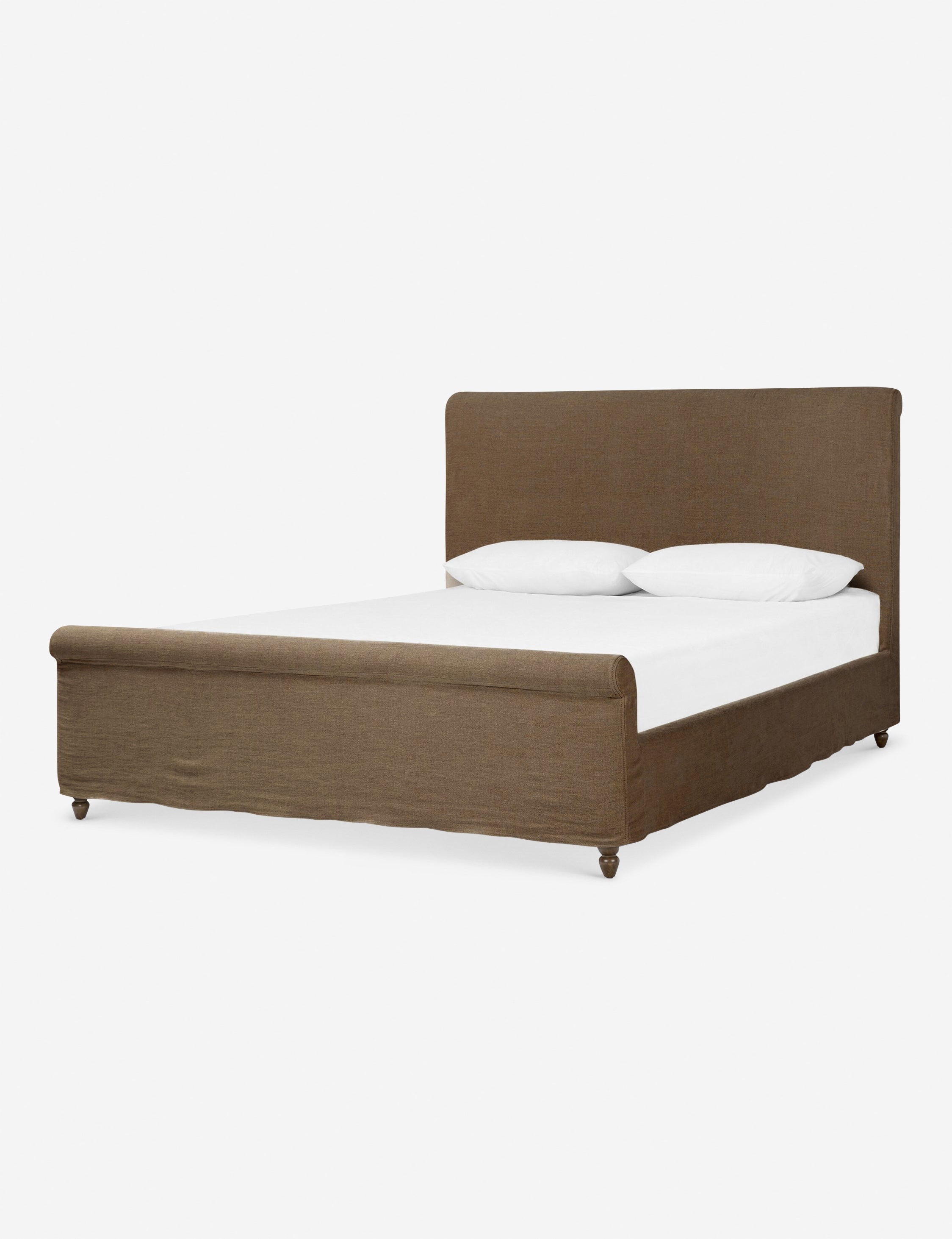 Dalia Slipcover Bed by Amber Lewis x Four Hands - Modern Upholstered Bed Frame for Bedroom Decor - Perfect for Master Bedroom, Guest Room & Cozy Home Styling