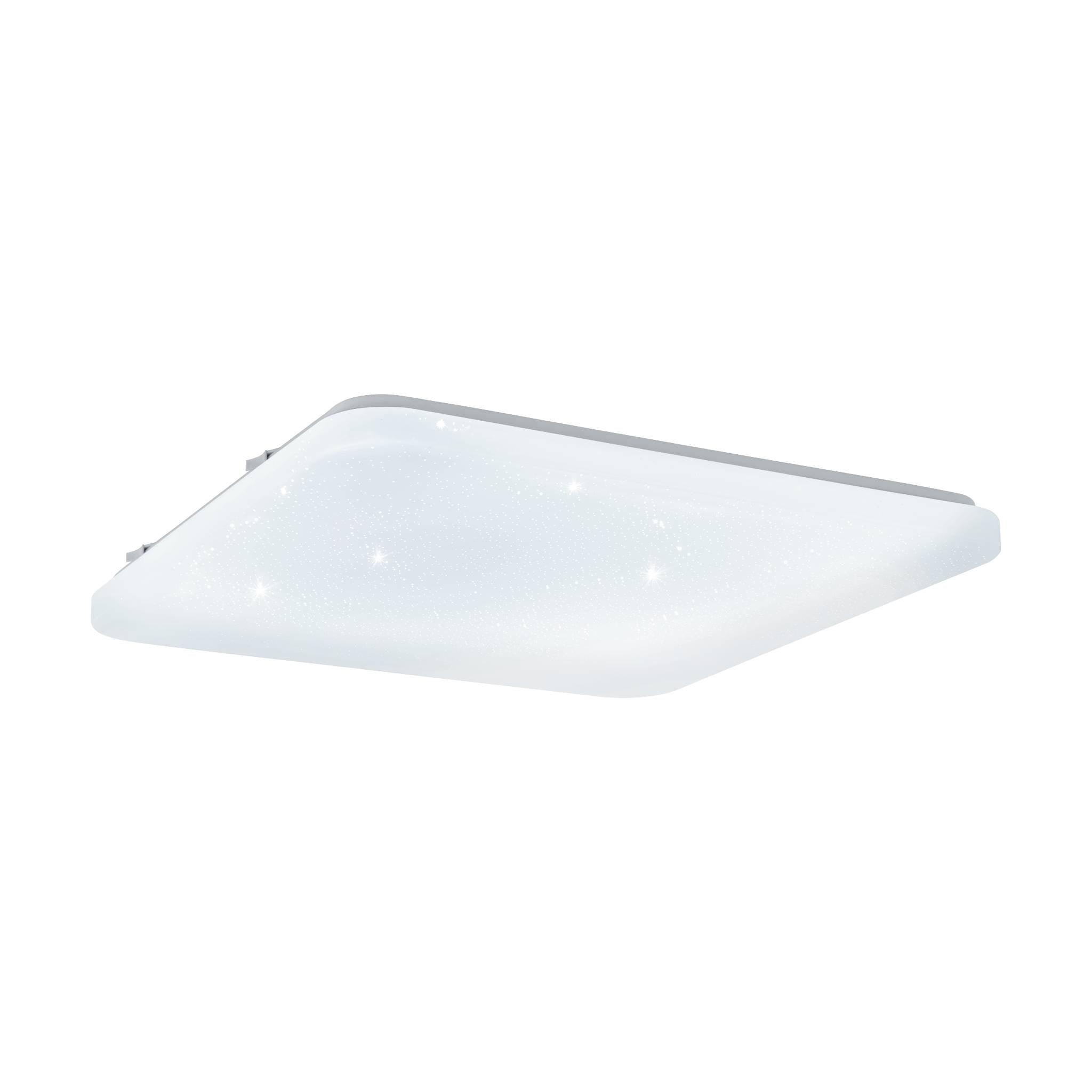 Eglo Frania S 53cm LED Square Flush Mount Ceiling Light - Modern Energy Efficient Lighting for Bedroom, Kitchen & Hallway