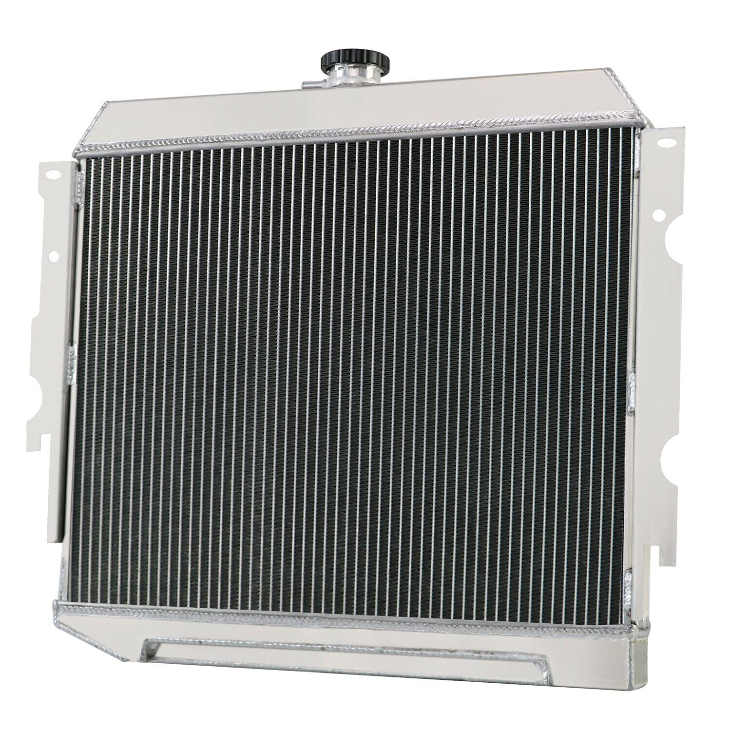 ALLOYWORKS 4-Row Aluminum Radiator with Shroud Fan & Relay Kit - Compatible with 1968-1972 Dodge Charger & Plymouth Barracuda - High-Performance Cooling for Classic Muscle Cars