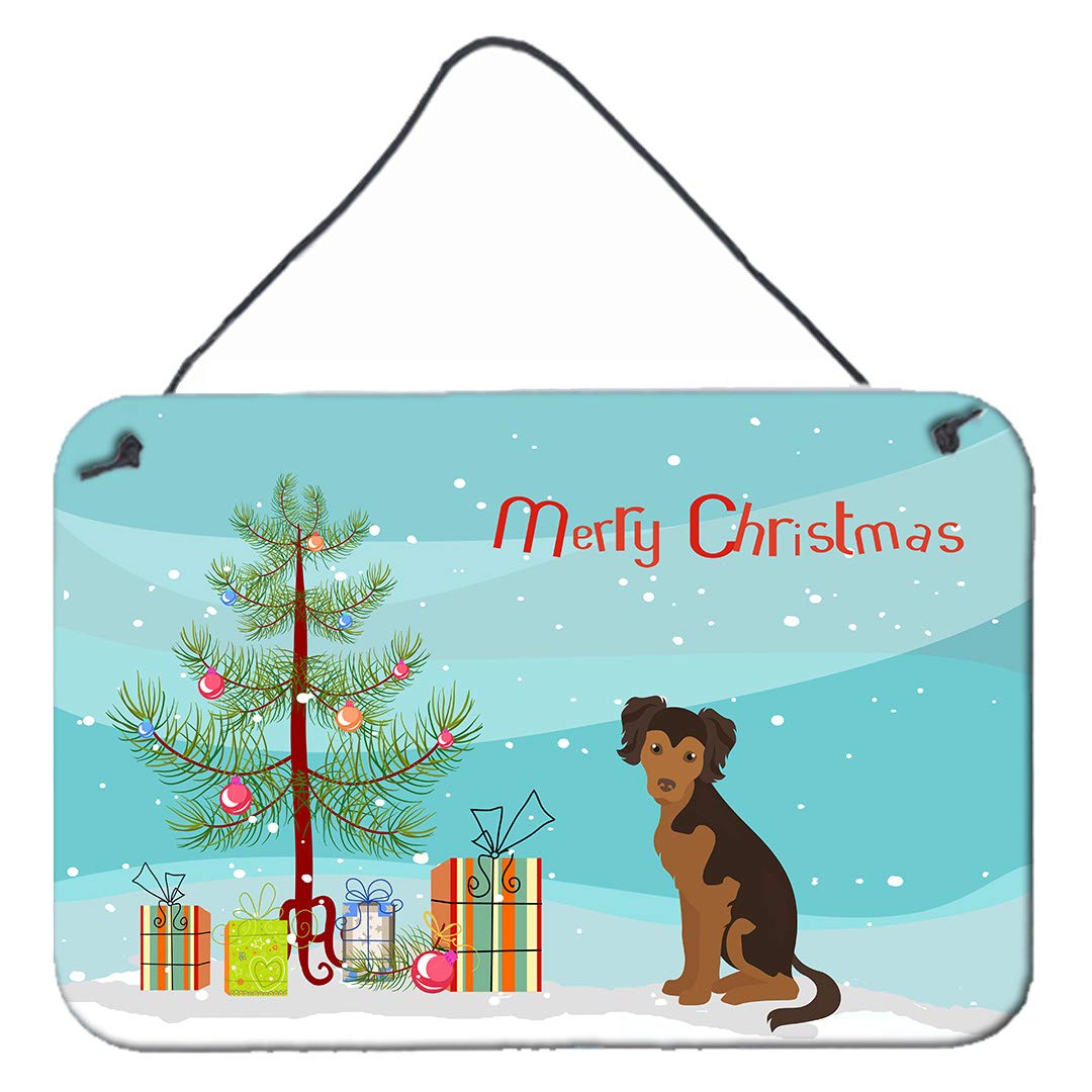 Persian Chihuahua Christmas Tree Metal Wall Art - 8x12 Inch Aluminum Sign for Kitchen, Bathroom, Bar & Home Decor - Holiday Door Hanging Print - Perfect for Christmas Decorations & Pet Lover Gifts