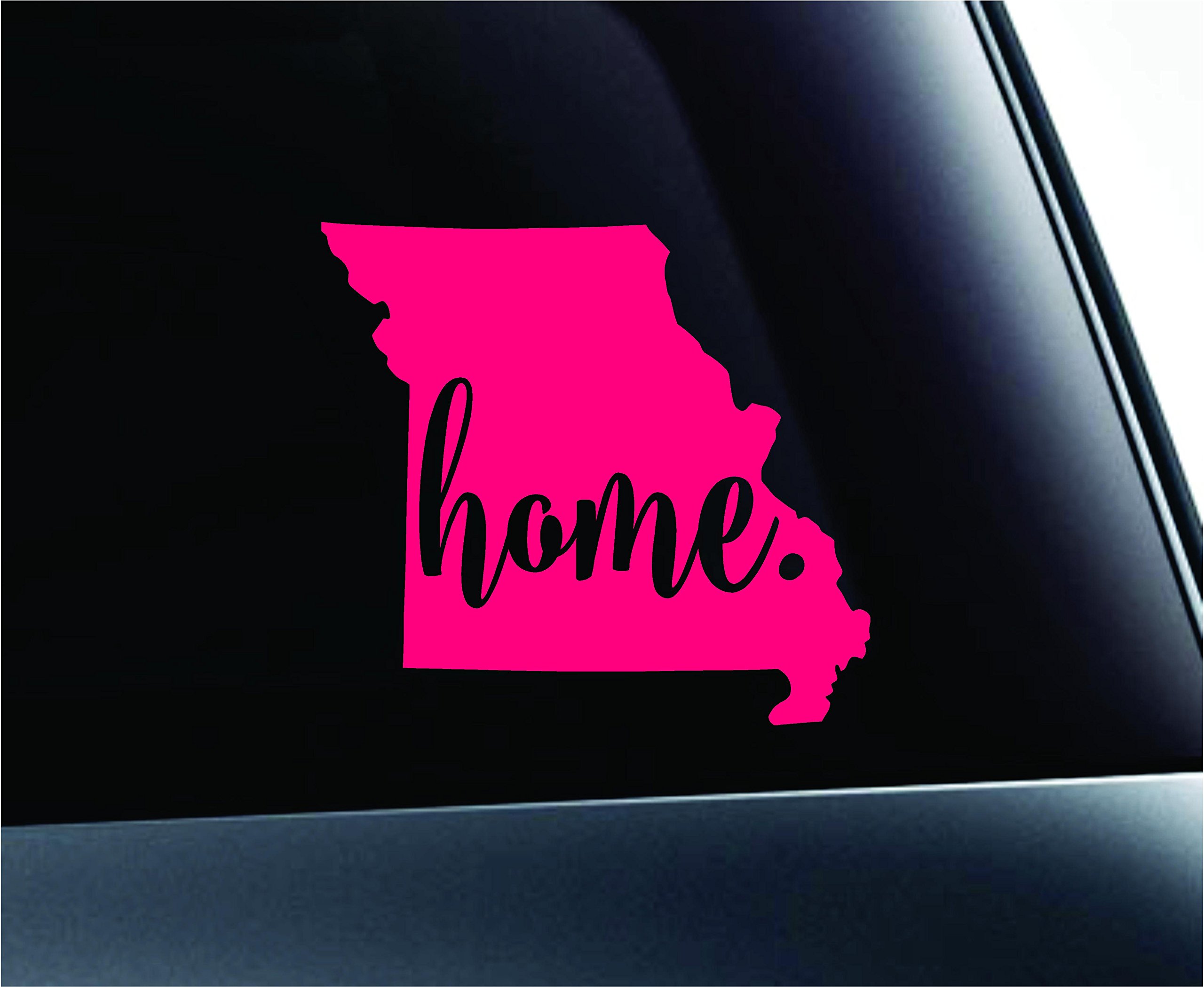 Missouri State Jefferson City Symbol Sticker Decal - Pink Vinyl Car, Truck, Window, Laptop Decal - Perfect for College Dorm Decor, Car Accessories & Laptop Personalization