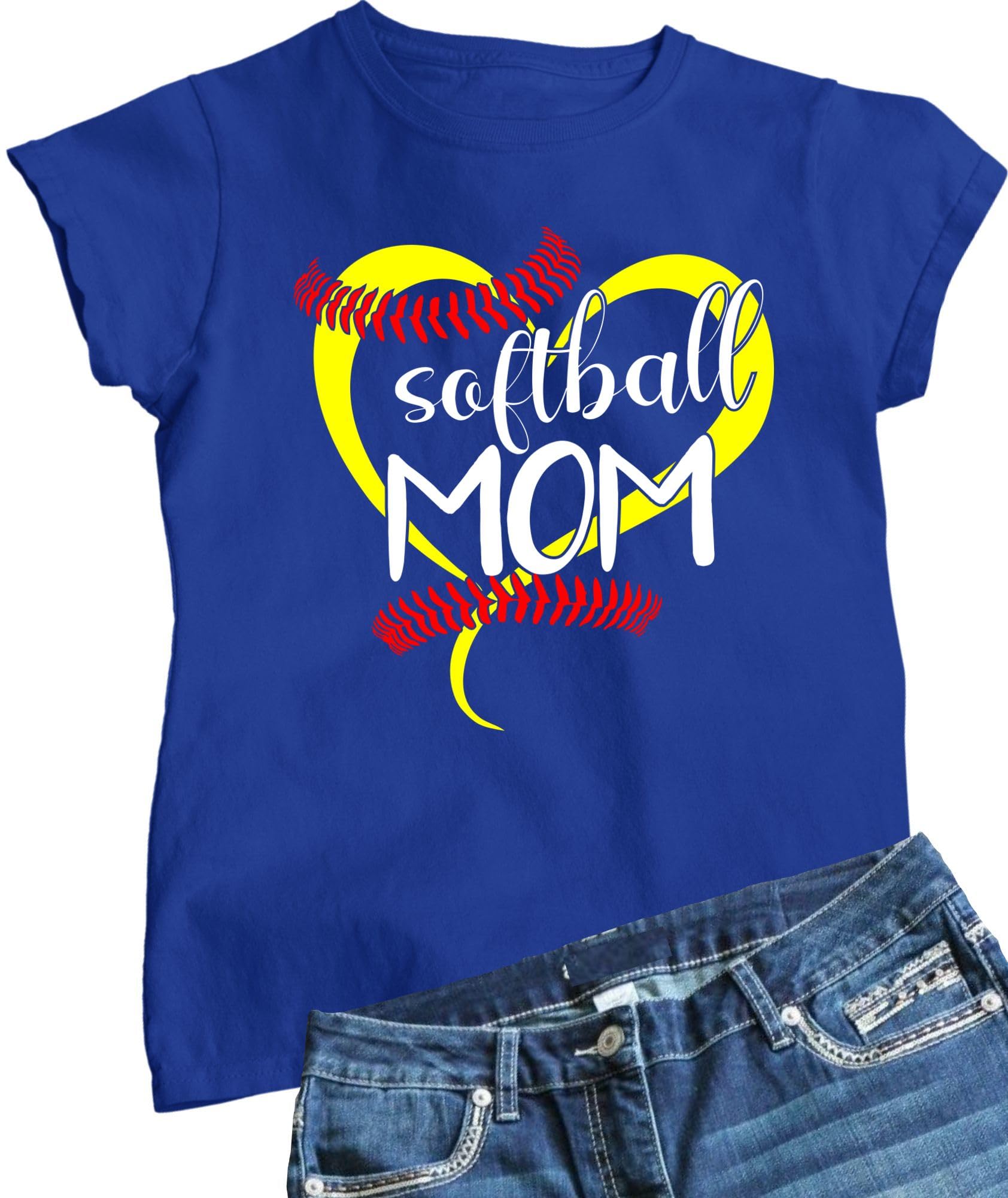 Go All Out Women's Softball Mom T-Shirt - Perfect Mother's Day Gift for Baseball Moms & Team Spirit