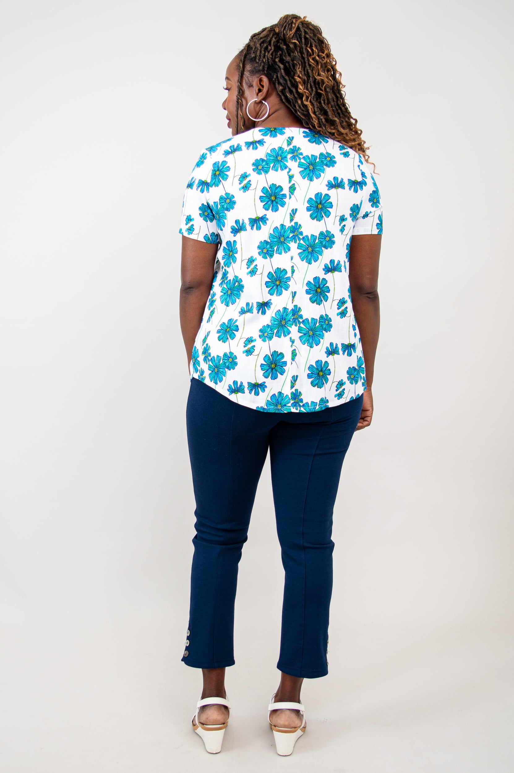 Bailey Short Sleeve Top for Women - Soft Linen Bamboo Blend, Breathable & Comfortable, Perfect for Summer Outfits, Casual Wear & Beach Vacations