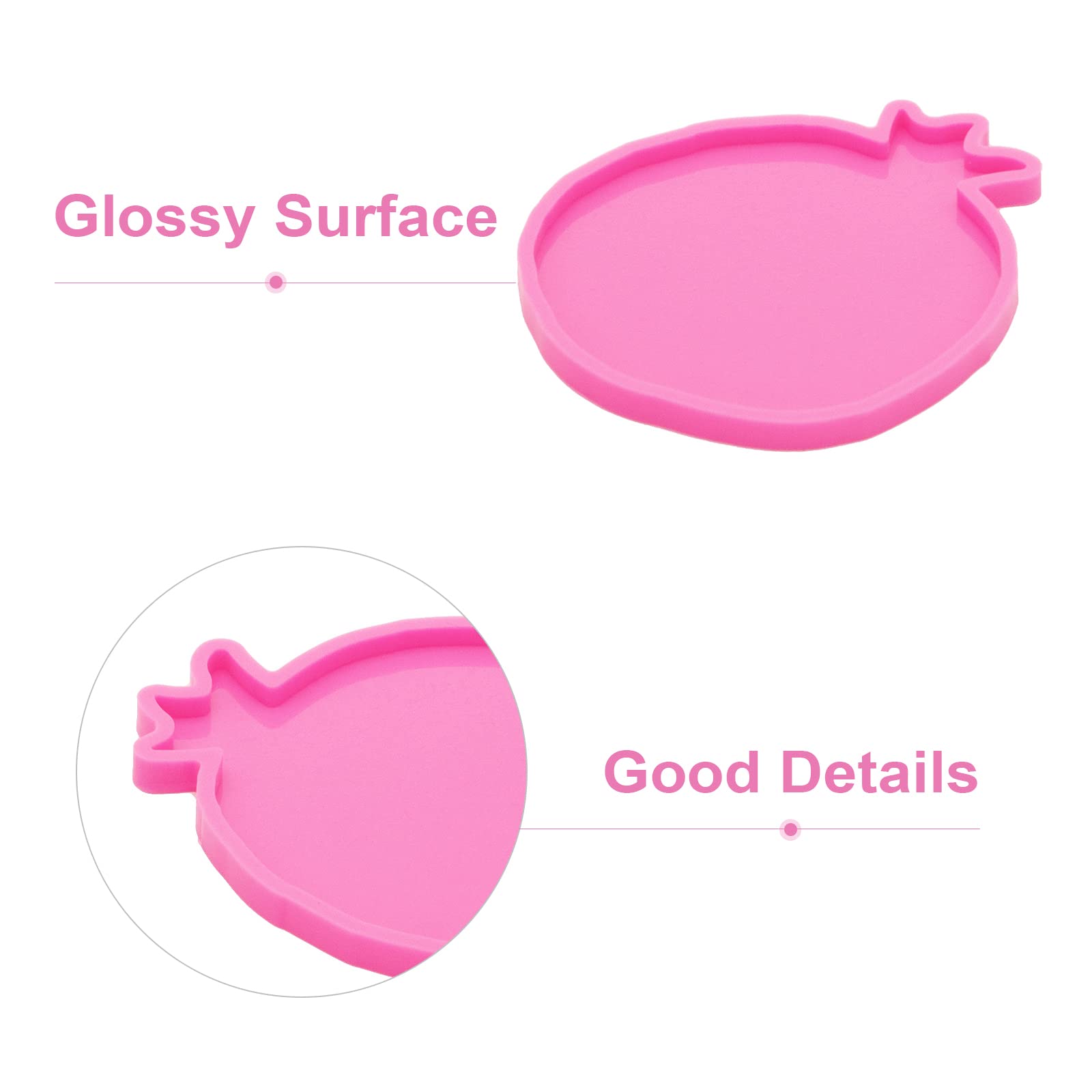 2Pcs Silicone Resin Molds for Pomegranate & Pawpaw Coasters - DIY Epoxy Geode Agate Casting Molds for Unique Cup Mats, Resin Trays & Home Decor - Perfect for Crafting, Gifts & Kitchen Accessories