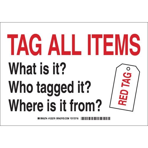 Brady 122278 Red Tag Products - Pack of 25 pcs | Durable Safety Tags for Warehouse, Inventory & Asset Management