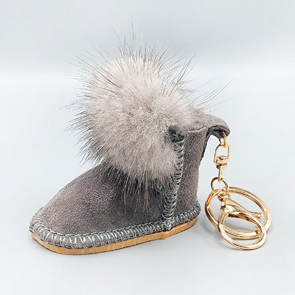 Fur Pom Pom Boot Keychains - Cute & Stylish Accessories for Keys, Bags & Backpacks | Perfect Gift for Women & Girls | K1661