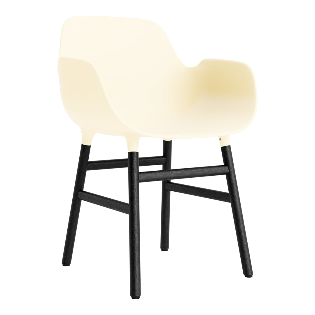 Modern Form Armchair with Solid Wood Legs - Stylish and Comfortable Seating for Living Room, Office, or Lounge