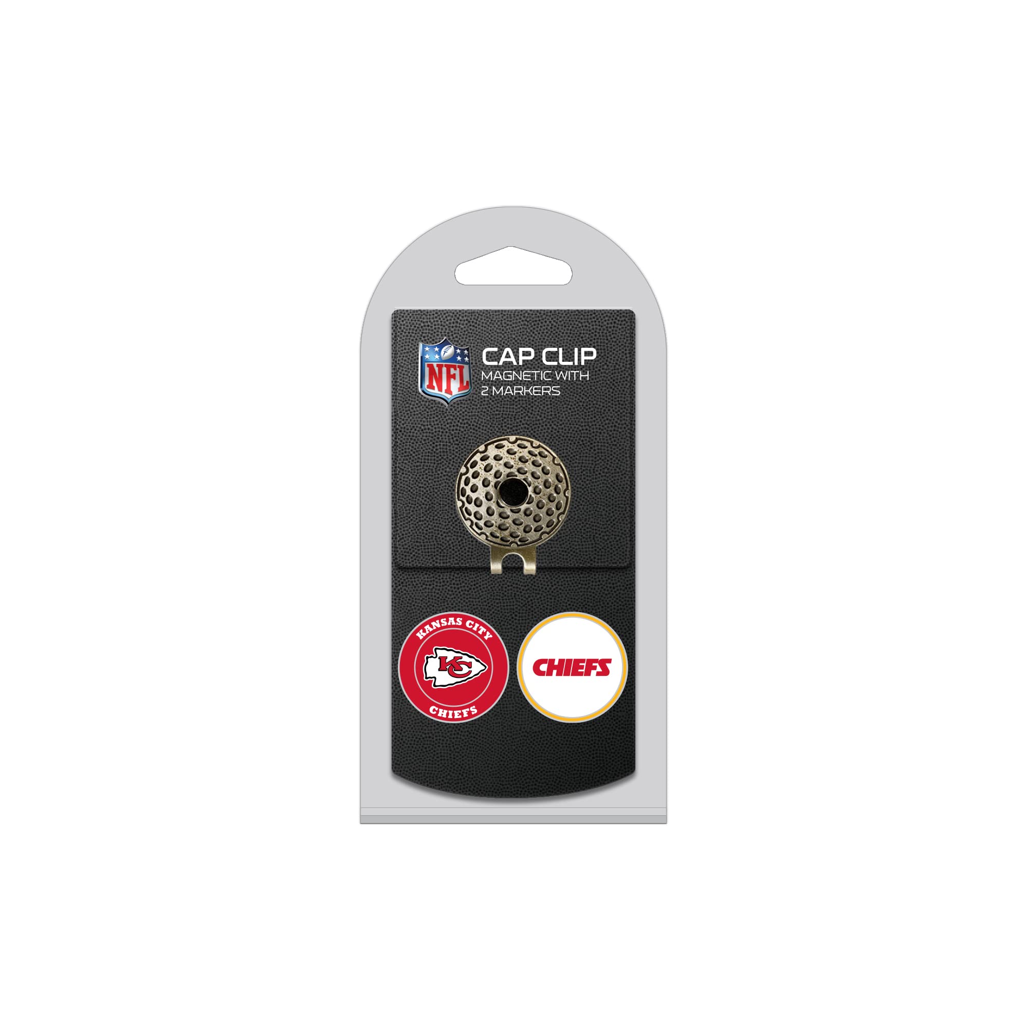 Team Golf NFL Golf Cap Clip with 2 Removable Double-Sided Enamel Magnetic Ball Markers - Easy Hat Attachment for Golfers | Perfect for Golf Games, Tournaments & NFL Fan Gifts