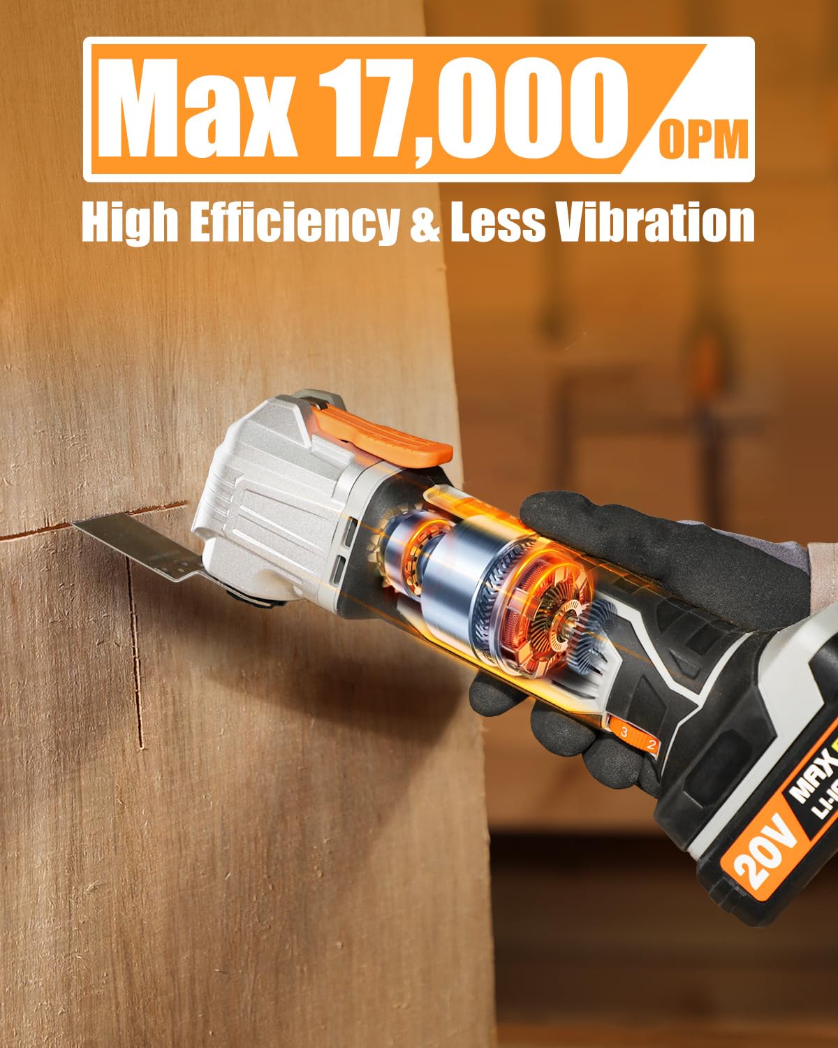 **AVID POWER 20V Cordless Oscillating Multi-Tool Kit with 31 Accessories – Variable Speed Oscillating Saw for Scraping, Cutting, Grinding & Sanding – Perfect for DIY Projects, Home Renovation & Woodworking**