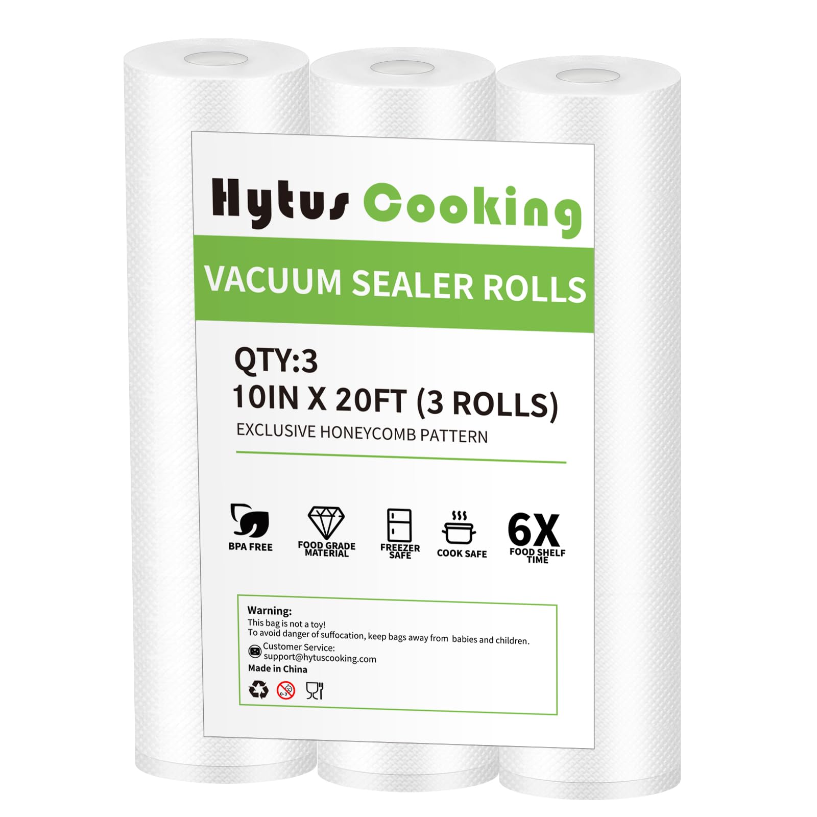 Hytus Heavy Duty Vacuum Sealer Bags Rolls - 3 Rolls 10