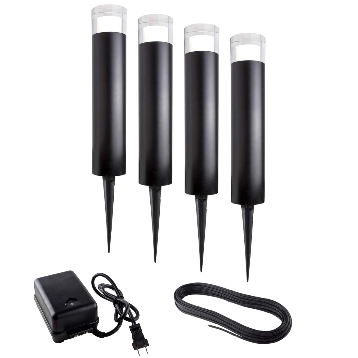Luvia Outdoor Bollard Light Kit - Waterproof LED Landscape Lighting for Garden, Pathway, Driveway, and Yard - Solar Powered Decorative Post Lights for Enhanced Safety and Ambiance