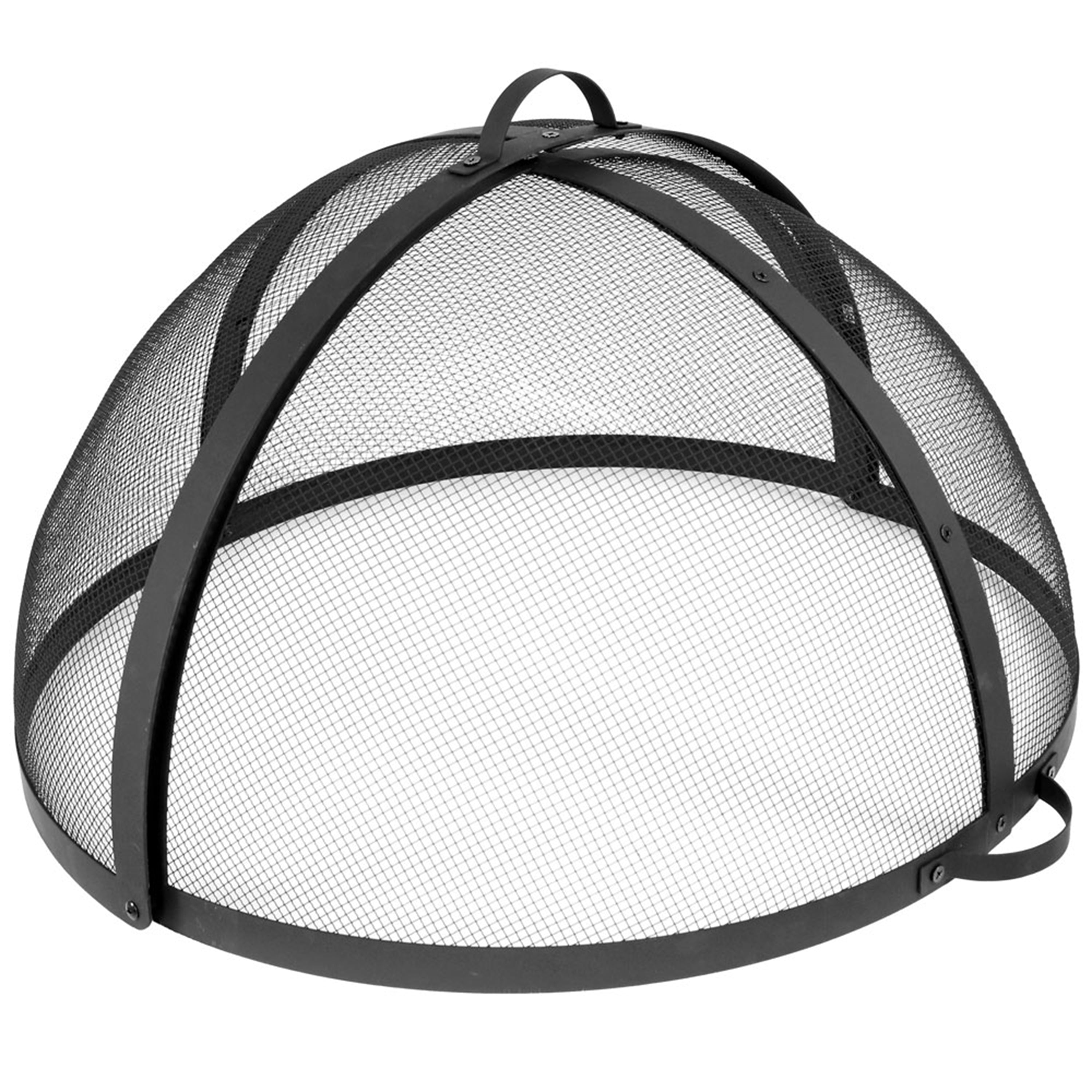 Easy Access Steel Fire Pit Spark Screen Cover - Durable & Rust-Resistant for Outdoor Camping, Backyard, Patio & Bonfire Safety