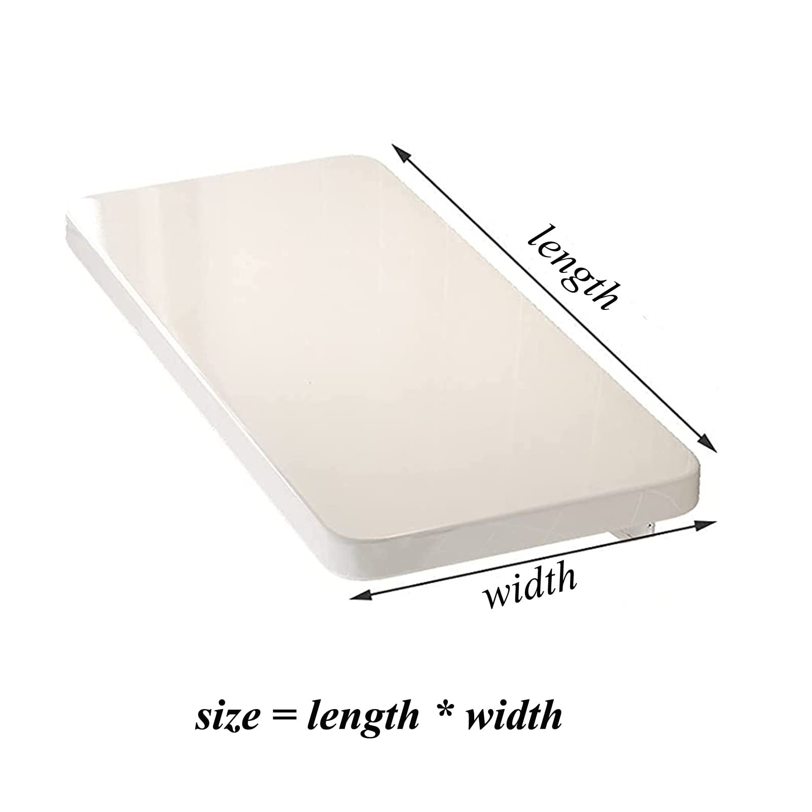 Wall Mounted Fold Down Table - Space Saving Folding Desk & Floating Shelf for Small Spaces - White 80x30cm - Perfect for Dining, Home Office, Kitchen & RV Use
