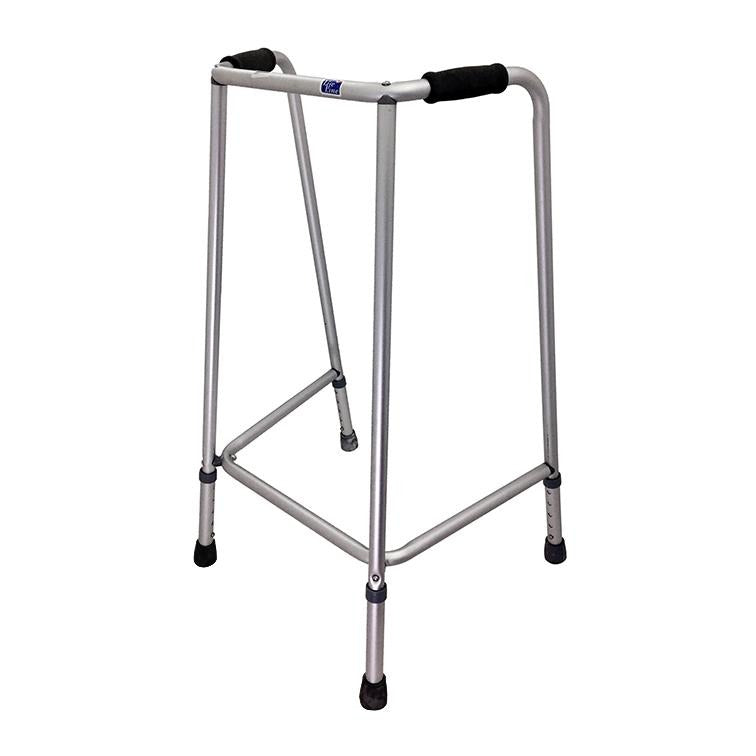Lightweight Aluminum Walking Frame with Adjustable Height - Sturdy Mobility Aid for Seniors & Adults - Ideal for Indoor & Outdoor Use, Rehabilitation, and Daily Support