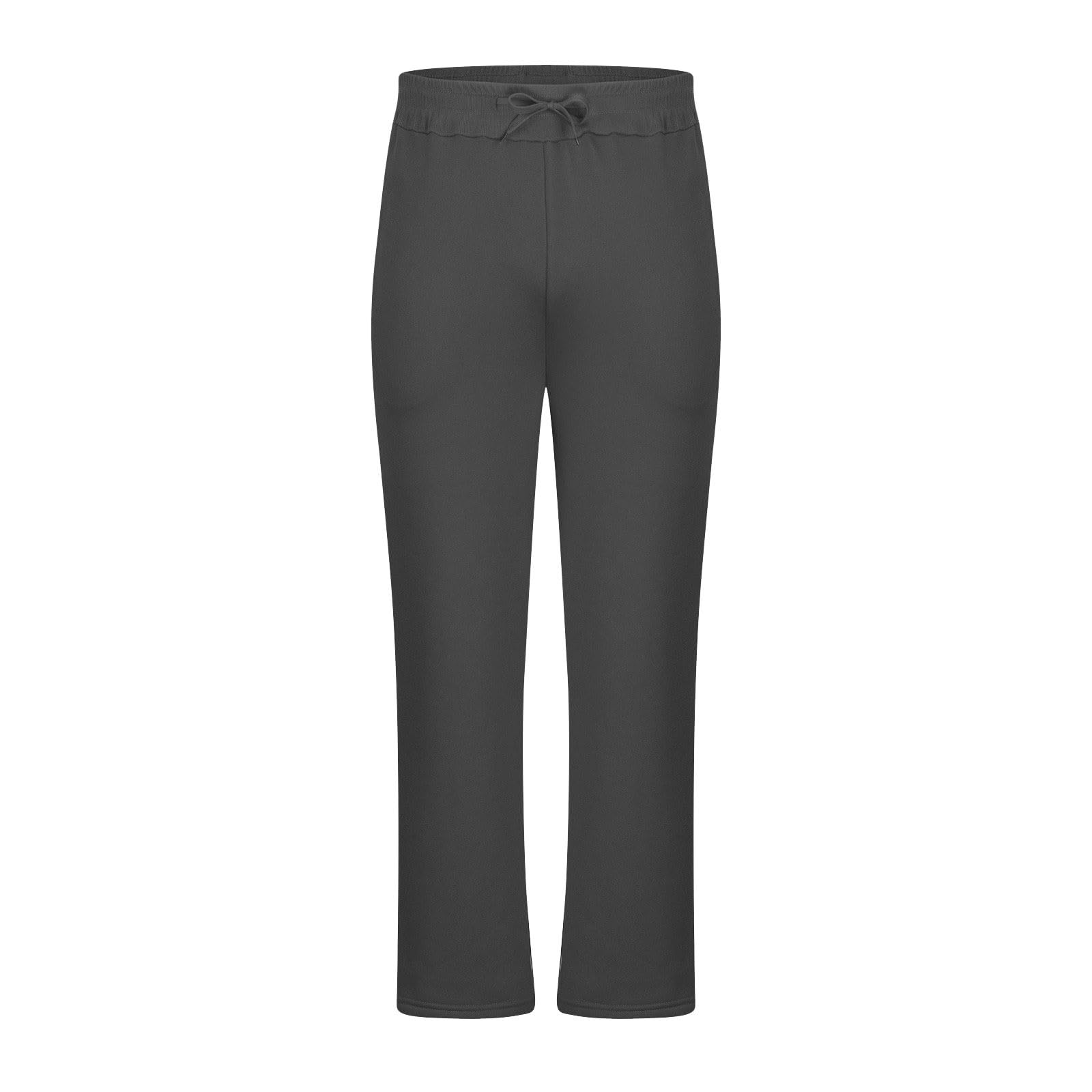 **Men's Baggy Sweatpants with Open Bottoms - Relaxed Fit Workout Joggers for Gym & Lounge - Comfortable Athletic Pants for Running, Yoga & Casual Wear**