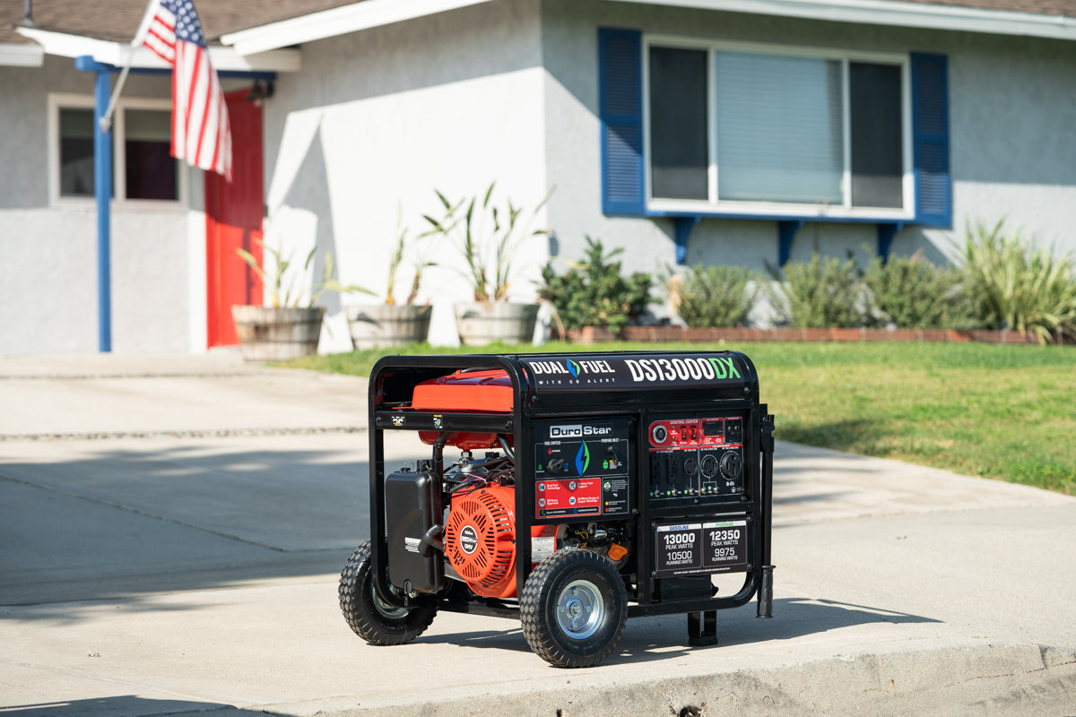 13,000W Dual Fuel Portable Generator with CO Alert - Gas & Propane Powered for Home Backup, Camping & Outdoor Power (EPA & CARB Compliant)