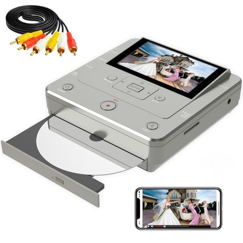VHS to DVD Converter with USB/SD/HDD Recording - WiFi Media Recorder for Smartphones & TV | Includes 10 Free DVD-R Discs | Perfect for Digitizing Home Videos & Recording TV Shows
