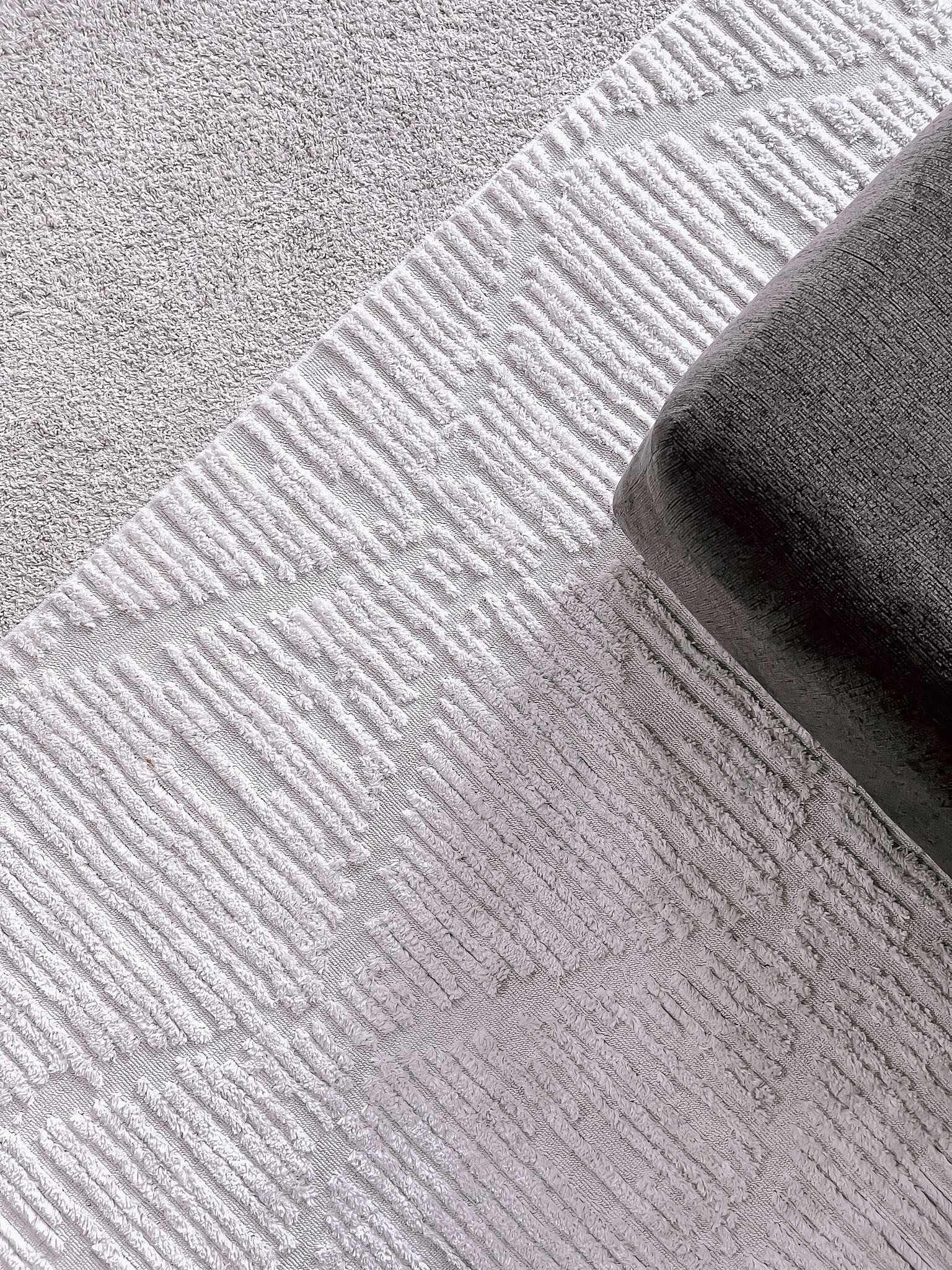 Luxury Hauteloom Mengen Plush High Pile Area Rug - Soft Ivory Shag Carpet for Living Room & Bedroom - 6'7