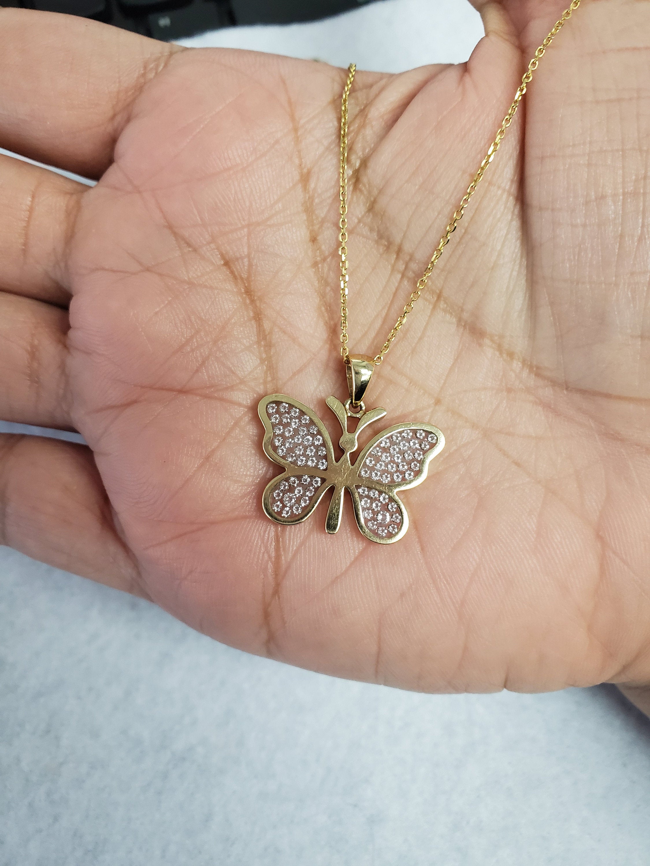 Butterfly Shaped Necklace - Elegant Sterling Silver Jewelry for Women, Dainty Pendant Gift for Her | Perfect for Valentine's Day, Anniversary & Everyday Wear