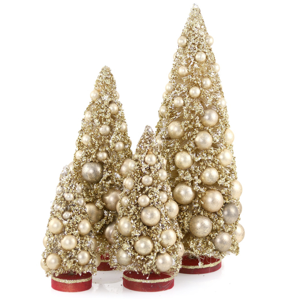 Golden & White Spire Christmas Trees - Elegant Holiday Decor for Home, Office & Party | Perfect for Indoor & Outdoor Festive Decorations