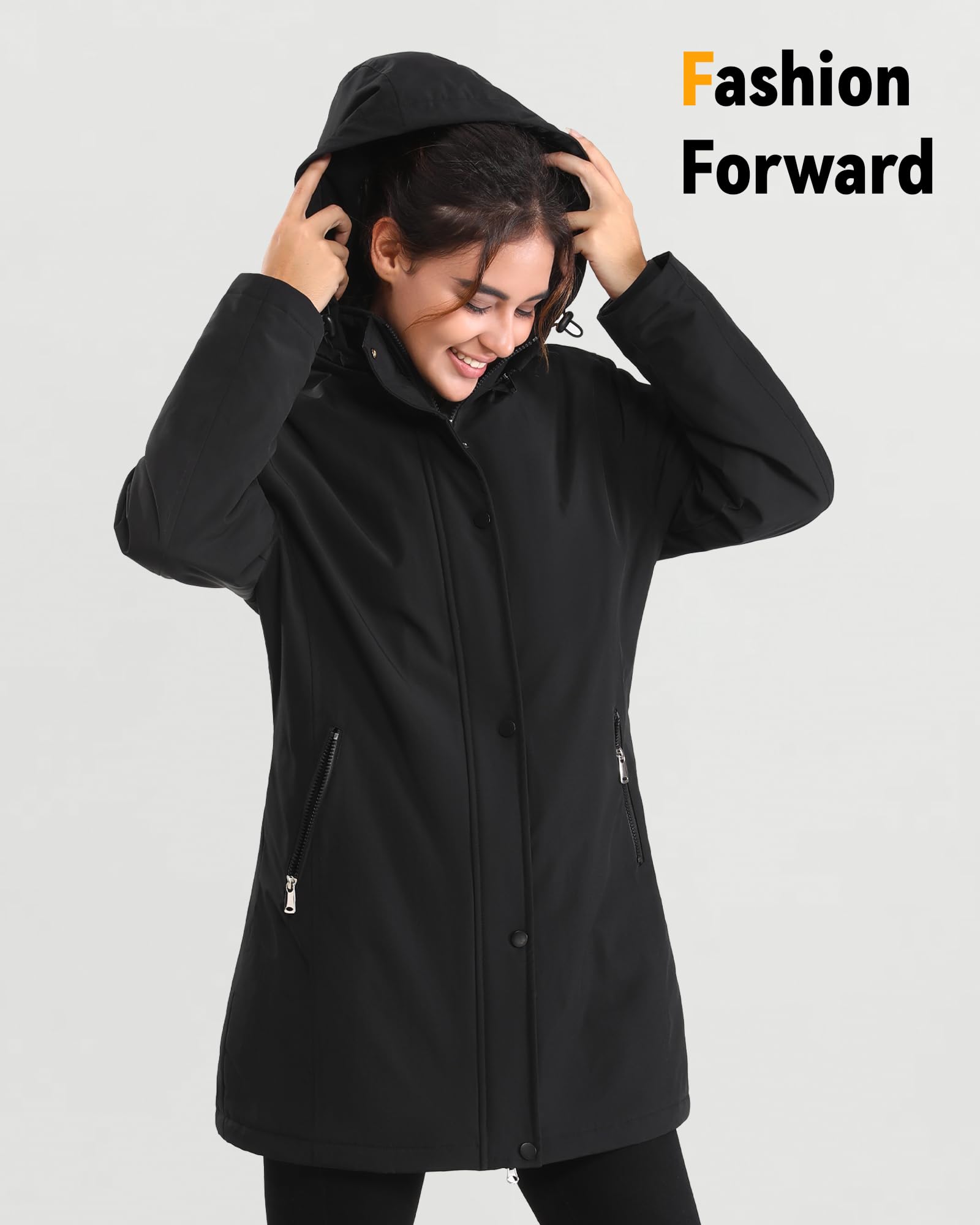 Graphene Heated Jacket for Women - 12V Fast Charging, 18400mAh Large Battery - Perfect for Winter Outdoor Activities, Skiing, and Camping