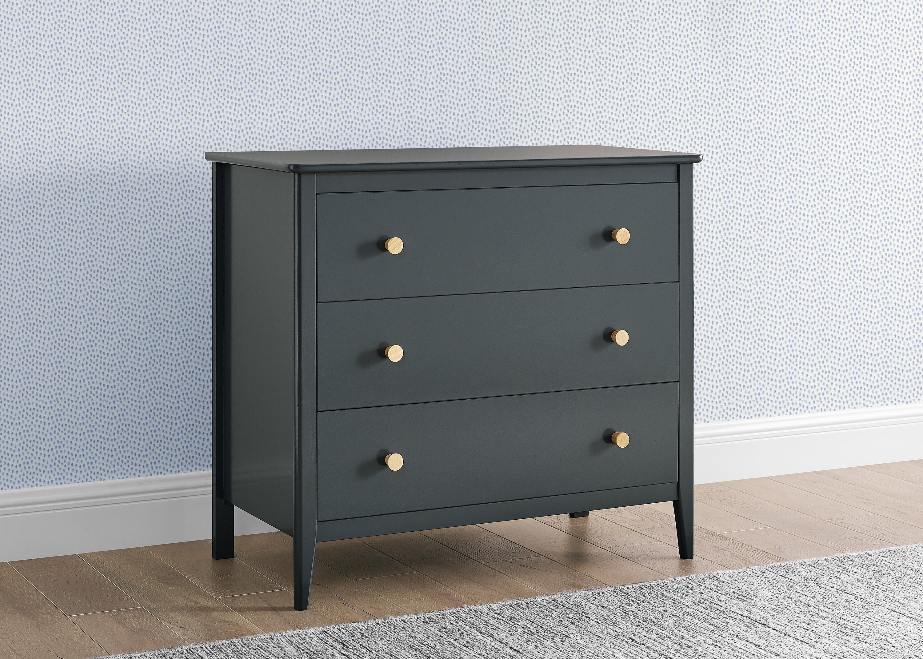 Casey 3 Drawer Dresser - Modern Wooden Bedroom Dresser with Smooth Gliding Drawers - Perfect for Bedroom Storage, Nursery Organization & Closet Space Saving