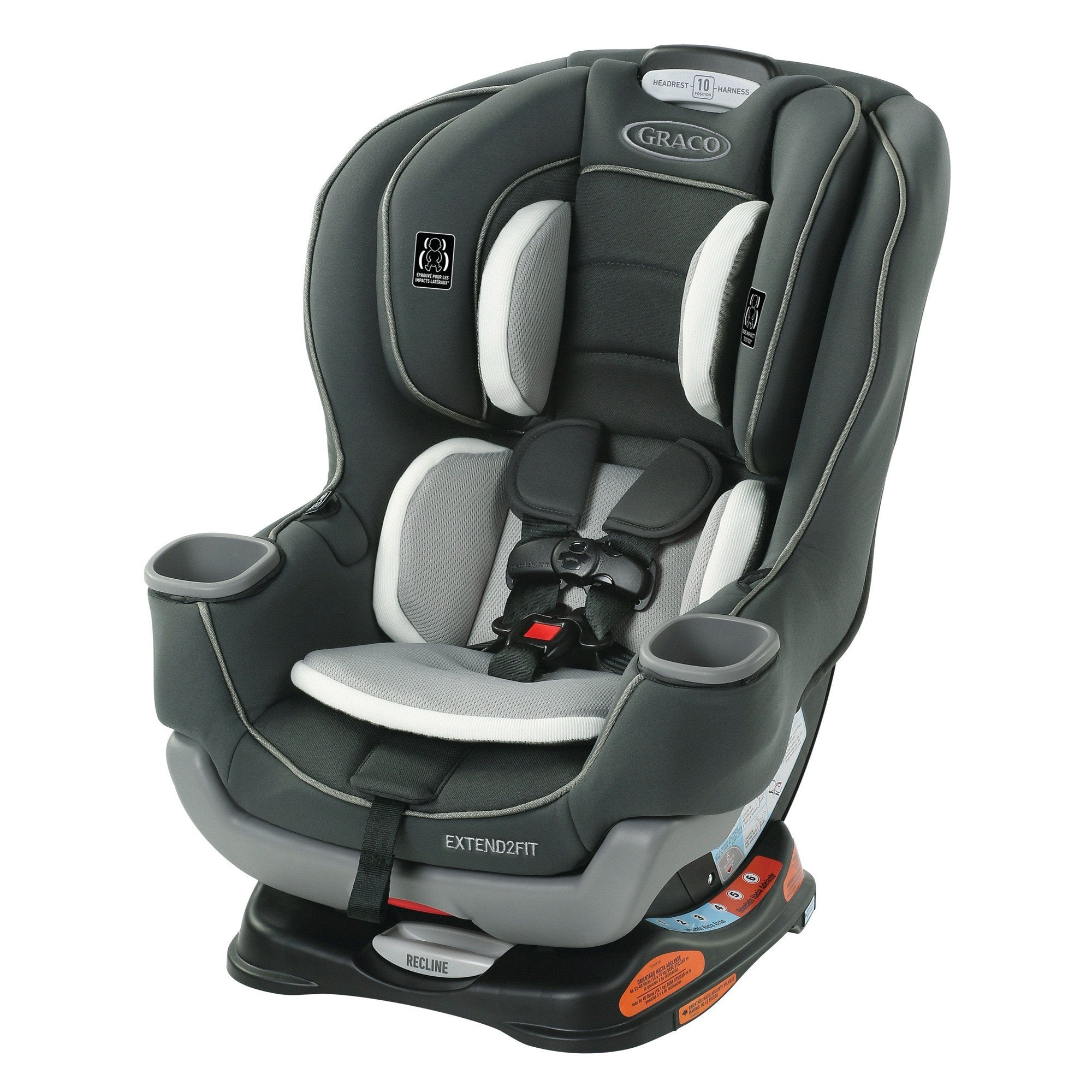 Graco Extend2Fit Convertible Car Seat - 3-in-1 Rear Facing, Forward Facing & Booster Seat with Extended Rear-Facing for Kids 4-120 lbs - Perfect for Travel, Daily Commute & Family Road Trips