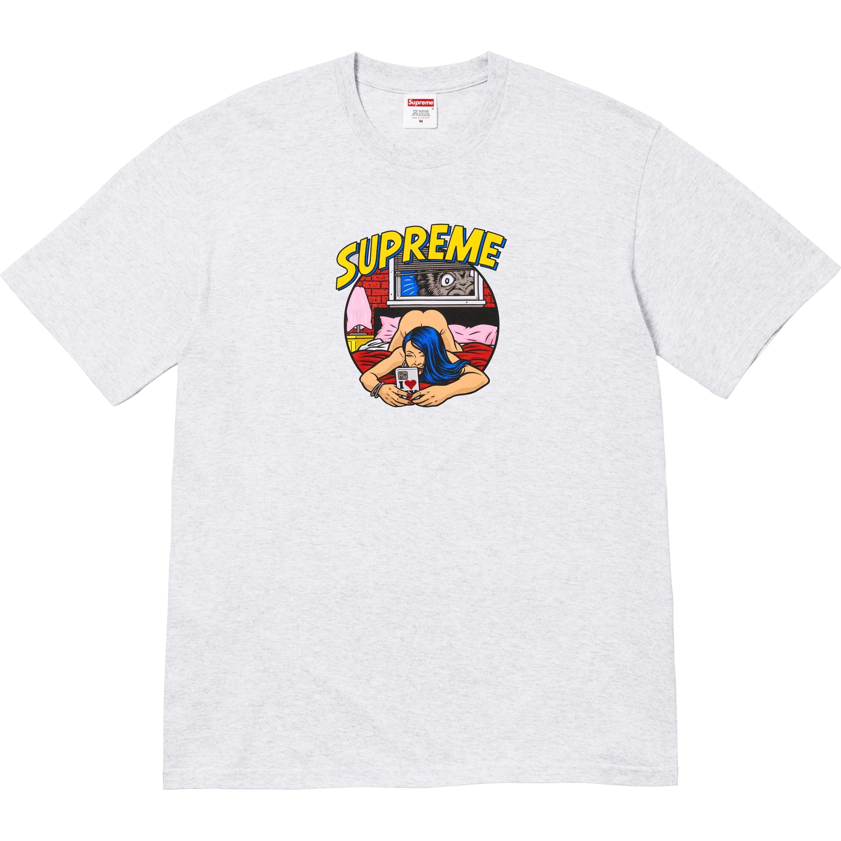 Supreme Bedroom Tee Ash Grey - Soft Cotton T-Shirt for Men & Women - Perfect for Casual Wear, Lounging & Street Style Fashion