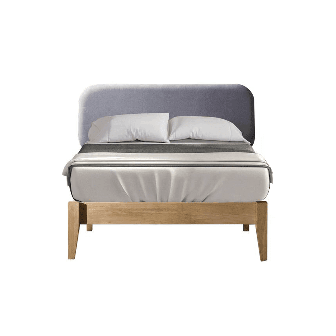 Elsa Solid Wood Bed Frame - Queen Size, Sturdy & Elegant Platform Bed with Underbed Storage - Perfect for Modern Bedrooms, Guest Rooms & Small Spaces