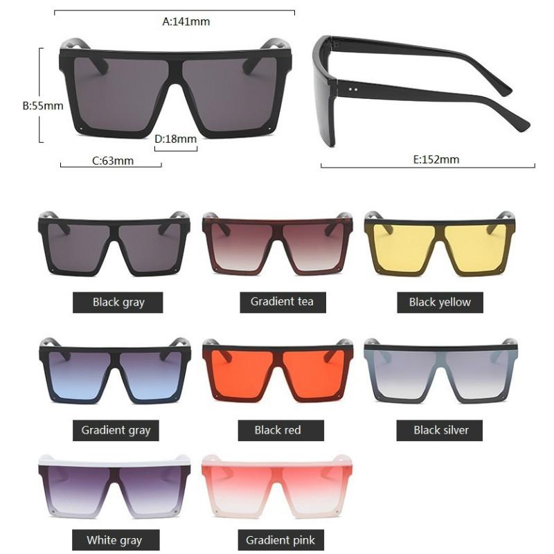 Flat Top Oversized Luxury Sunglasses for Women - UV Protection Fashion Sunglasses - Trendy Oversized Shades for Beach, Driving & Outdoor Activities