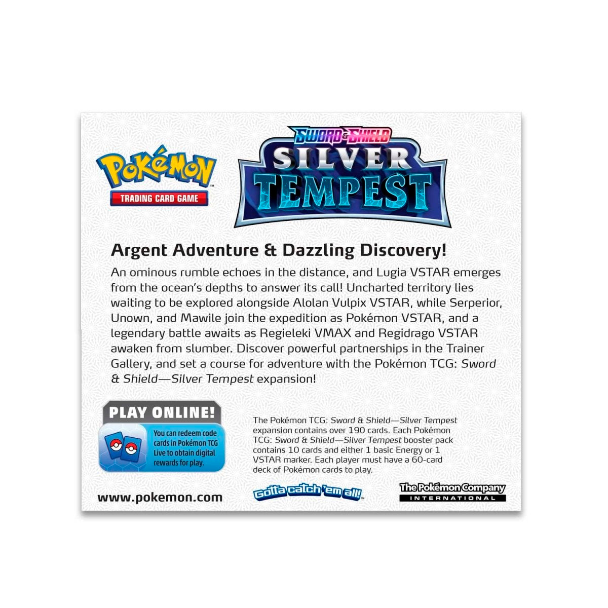 Pokemon TCG: Sword & Shield Silver Tempest Booster Display Box (36 Packs) - Collectible Trading Cards for Battles, Trading & Display | Perfect for Pokemon Fans, Game Nights & Gift Giving