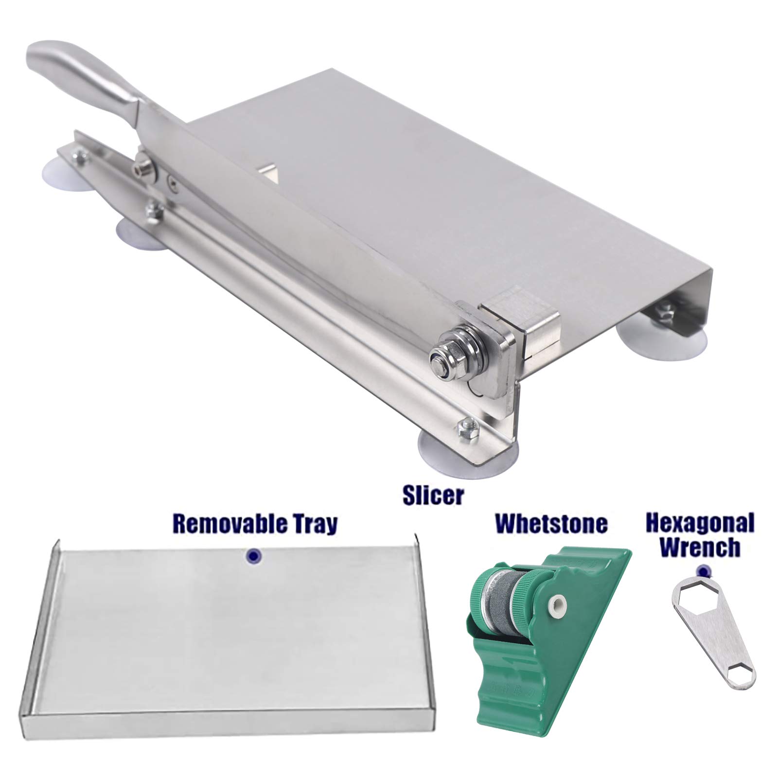 LOYALHEARTDY Manual Meat Slicer & Bone Cutter - Stainless Steel Rib Chopper for Deli, Fish, Chicken, Beef & Frozen Meat - Perfect for Home Kitchens, Butcher Shops & Food Preparation