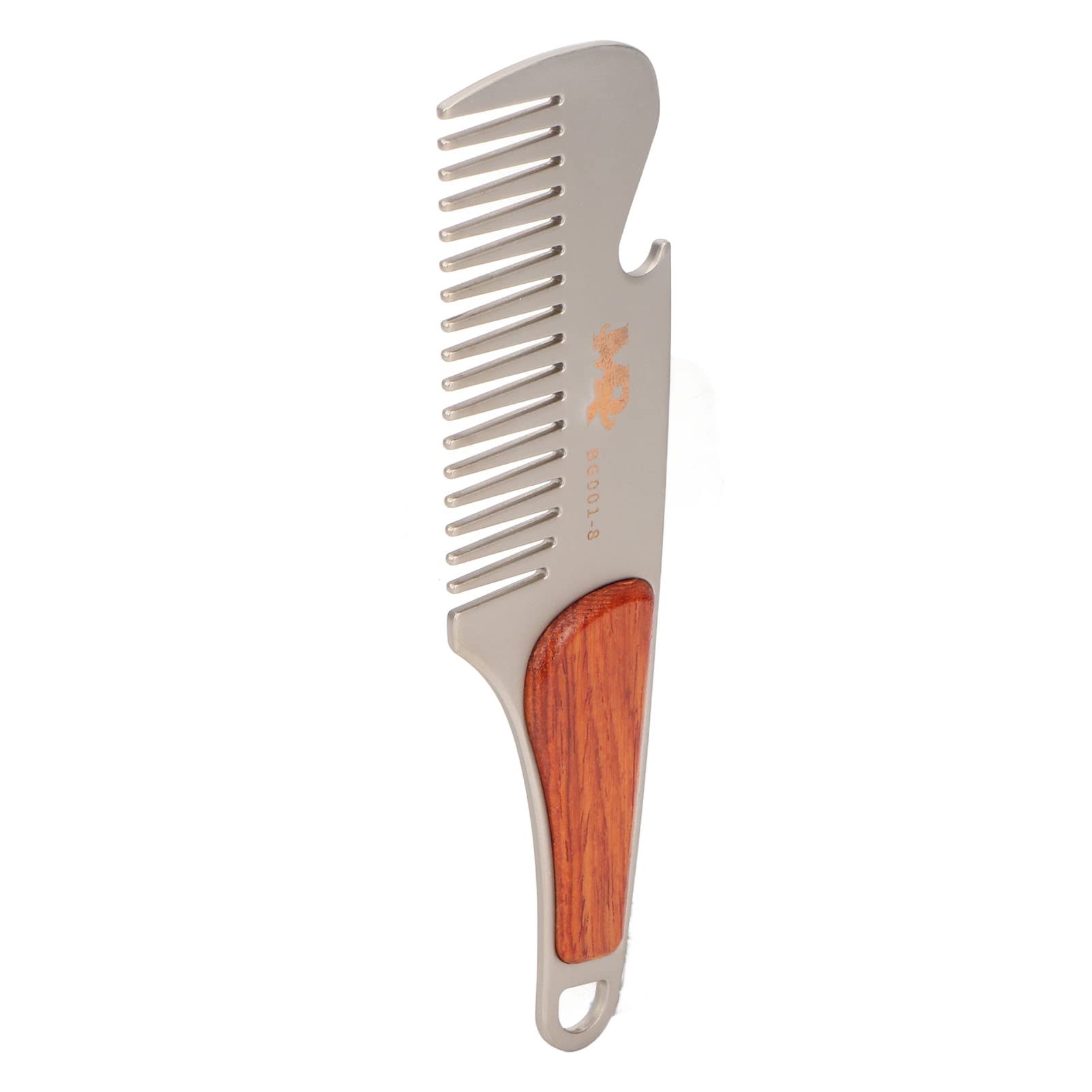 Premium Sandalwood Beard Comb for Men - Handcrafted Mustache Comb with Scalp Massage, Stimulates Hair Follicles, Polished Finish - Perfect for Travel, Office & Daily Grooming Routine