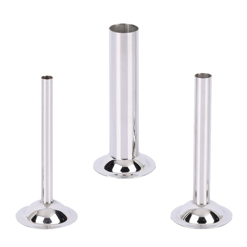 Premium 3-Piece Stainless Steel Sausage Maker Kit - Food Grinder Attachment with Sausage Stuffer Tubes for Home Kitchen, BBQ & Charcuterie Making | Heavy Duty & Easy to Clean