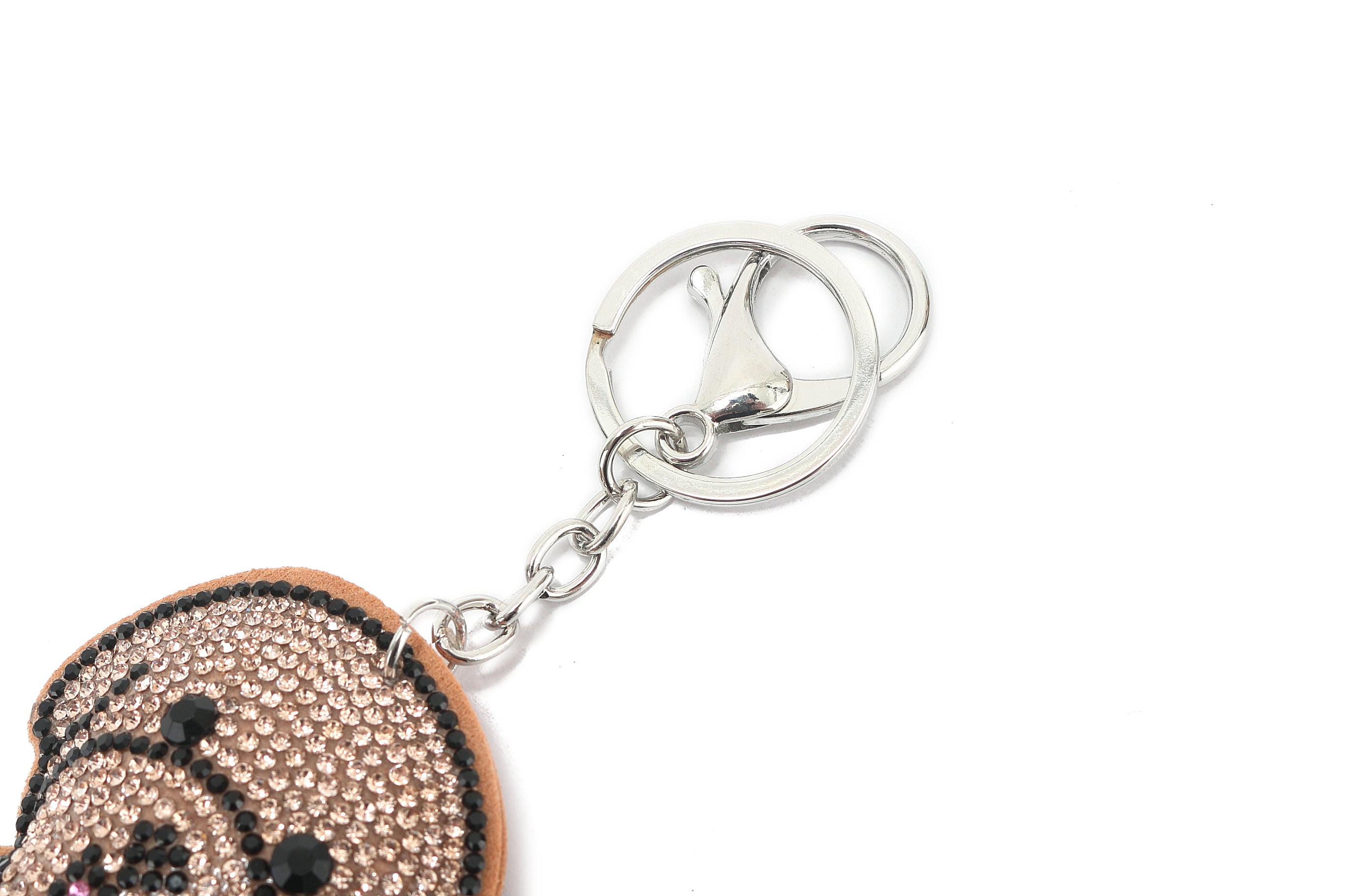 Crystal Dog Bag Charm - Elegant Brown Accessory for Handbags, Backpacks & Keychains | Perfect Gift for Pet Lovers