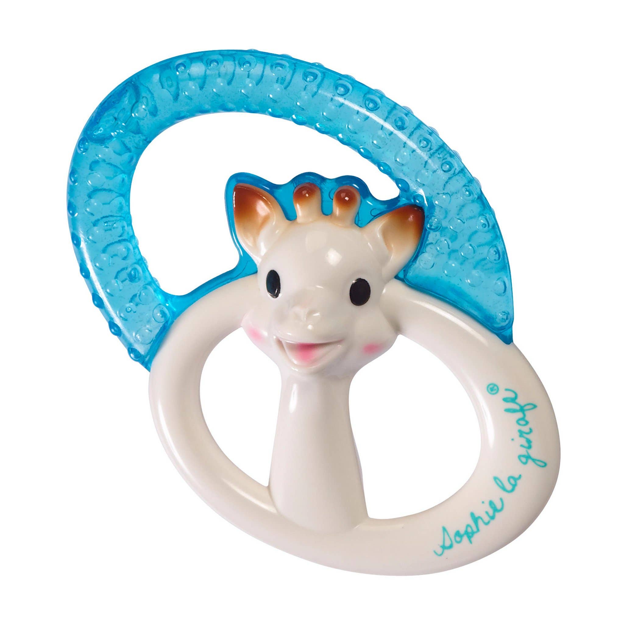Sophie La Giraffe Cooling Teether Ring for Babies - Natural Rubber Teething Toy for Sore Gums Relief - Perfect for On-the-Go & Daycare Use