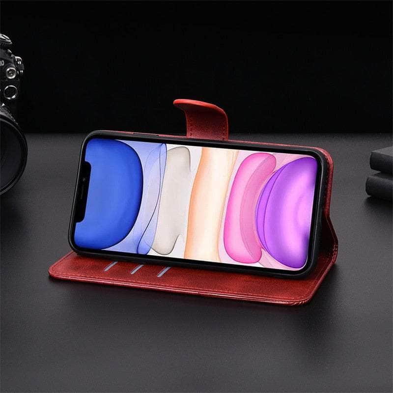 Premium Genuine Leather Wallet Case for Samsung Galaxy S22 - Slim Flip Cover with Card Slots & RFID Protection - Perfect for Business, Travel & Everyday Use