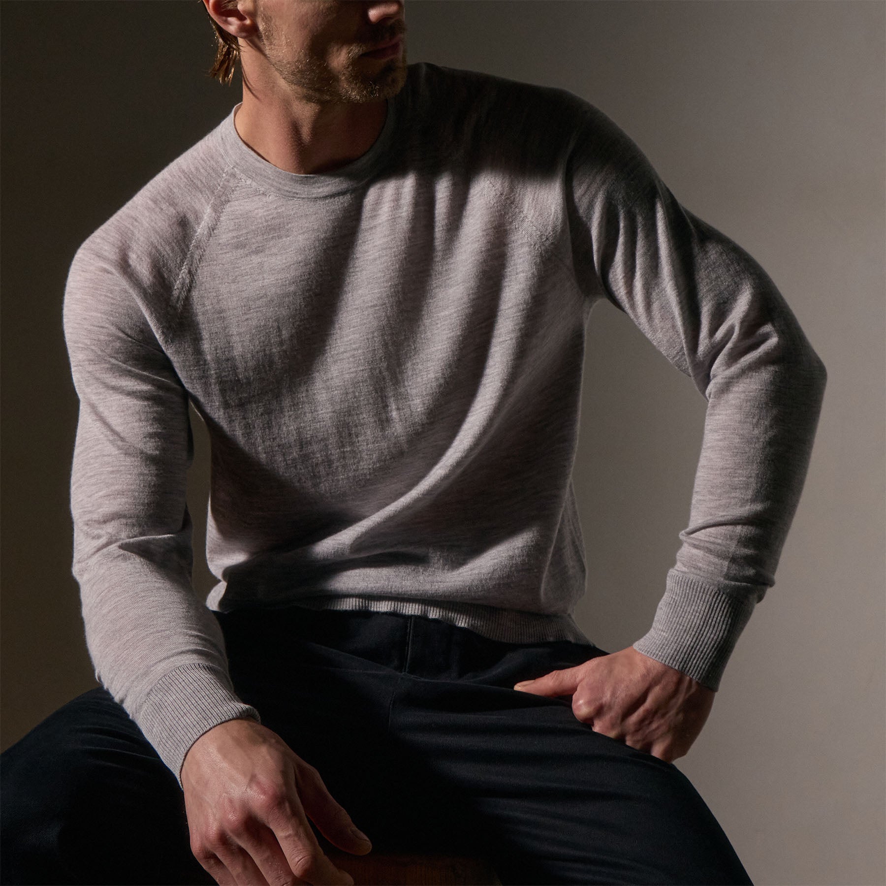 Premium Ultrafine Cashmere Crew Neck Sweater - Light Heather Grey | Soft & Warm Winter Pullover for Women & Men | Perfect for Office, Travel & Casual Wear