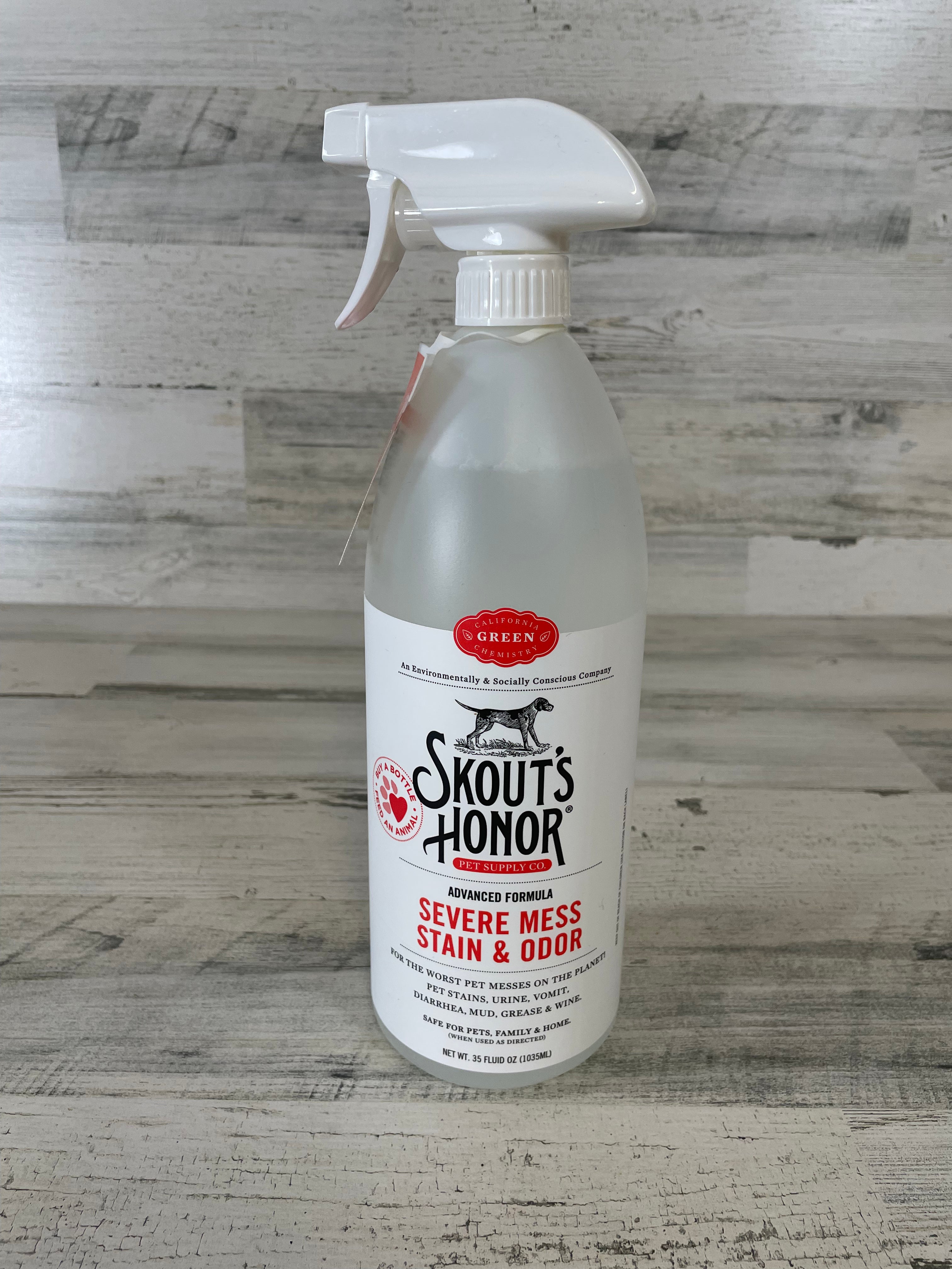 Skout’s Honor Severe Mess Stain & Odor Remover - Advanced Pet Cleaning Formula for Tough Stains & Smells | Perfect for Carpets, Upholstery & Pet Accidents