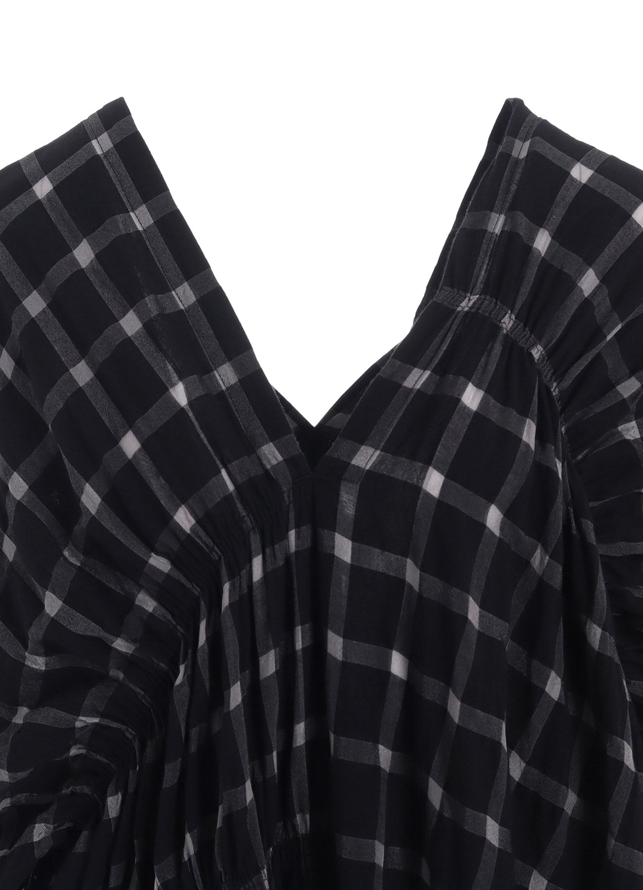 Soft & Breathable Cotton Cupro Plaid Gathered Dress for Women - Perfect for Casual Outings, Office Wear & Summer Parties