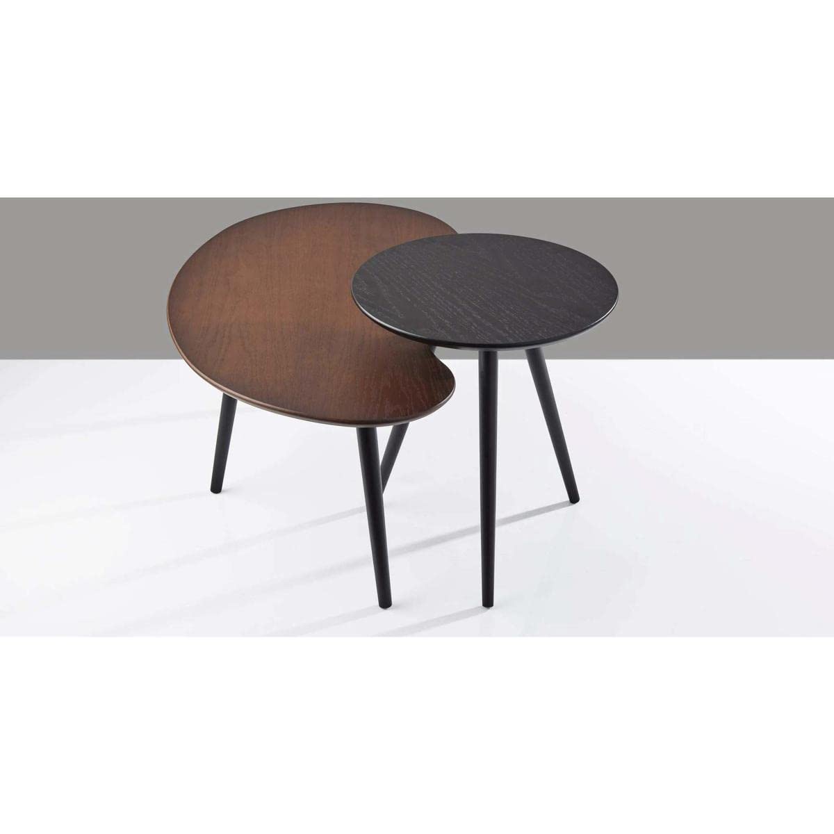 Adesso Gilmour Modern Nesting Tables Set of 3 - Space Saving Side Tables for Living Room, Bedroom, Office - Wooden Coffee Table with Storage Shelf - Home Decor Furniture for Small Spaces