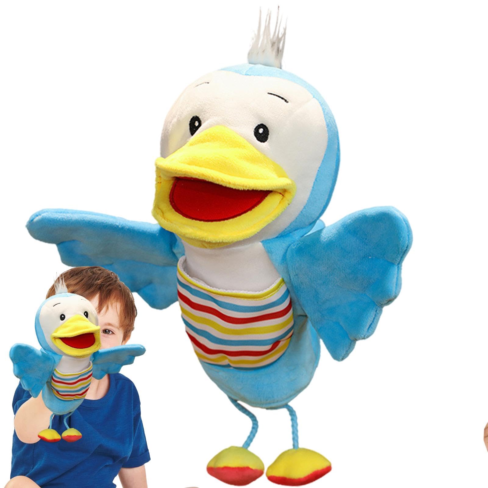 Cartoon Duck Hand Puppets for Kids - Soft Interactive Plush Toy for Storytelling, Role Play & Early Learning - Fun Educational Gift for Toddlers & Preschoolers