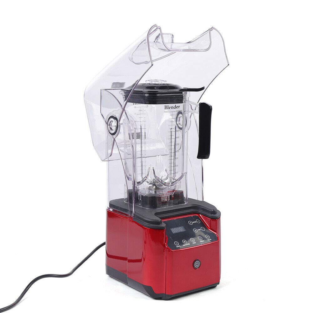 TFCFL 110V Commercial Smoothie Blender - 2.2L High-Speed 2.2KW/26000RPM Quiet Electric Blender with Soundproof Cover for Juicing, Milkshakes & Cooking - Perfect for Restaurants, Smoothie Bars & Home Kitchens